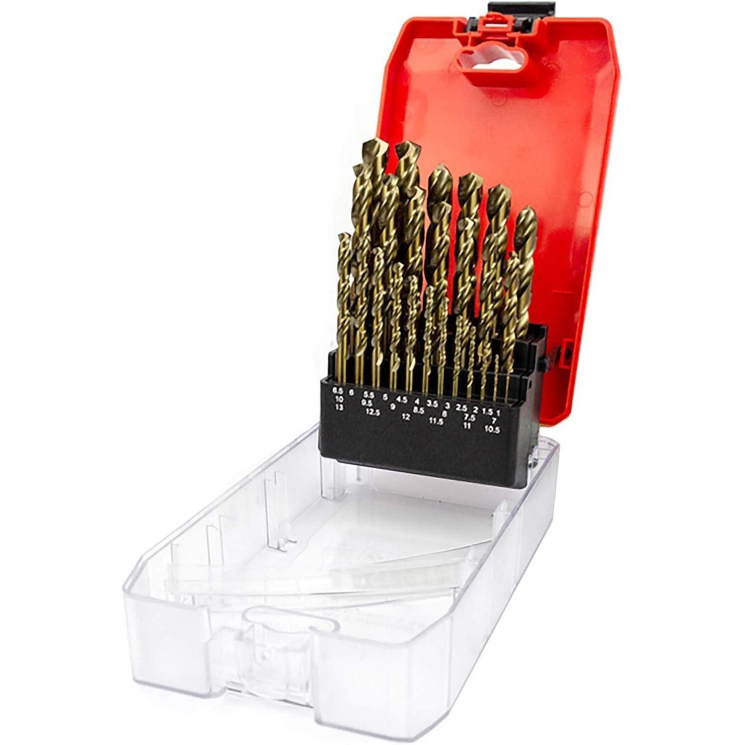 LuxusKollektion Metallbohrer Metallbohrer Set HSS M35 Cobalt 25tlg 1-13mm