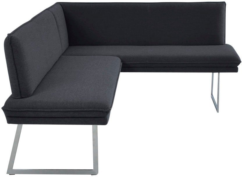 K+W Komfort & Wohnen Eckbank mit Sattlernaht und schmaler Kufe, langer Sche günstig online kaufen