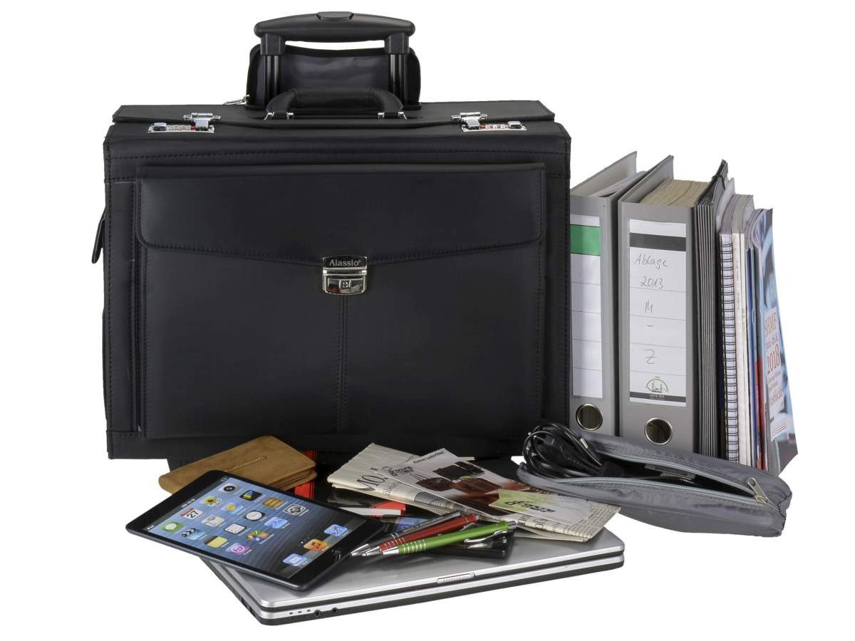 Alassio® Aktenkoffer Rocca, 2 Rollen, Trolley-Pilotenkoffer, Business-Koffer, Koffer