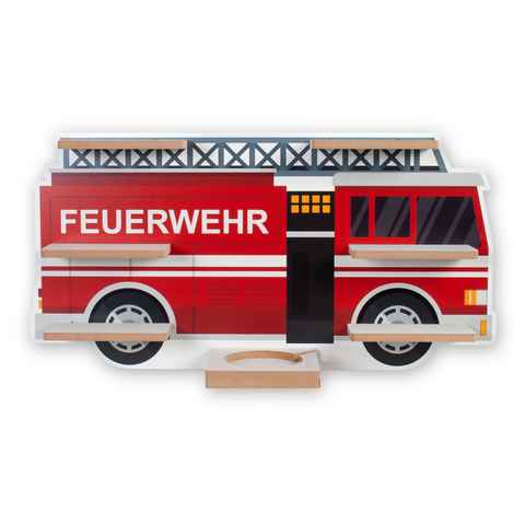 Kreative Feder Wandregal MUSIKBOX-REGAL Feuerwehrauto, für TONIE-BOX und TONIES inkl. 40 Metallplättchen