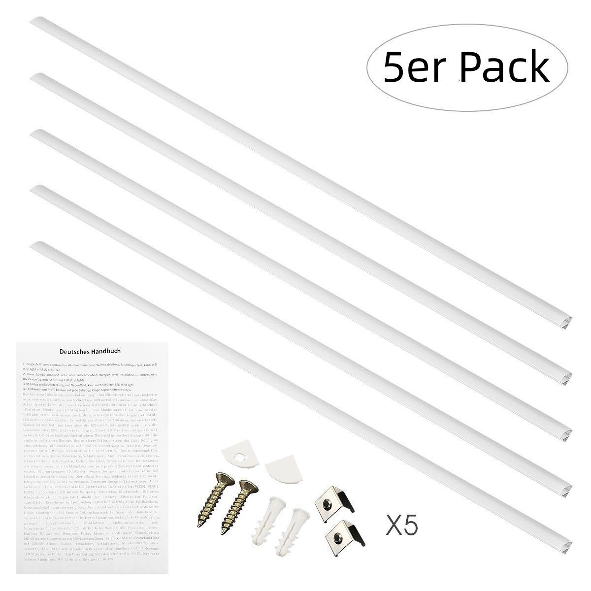 WILGOON LED-Stripe-Profil 5er 1M LED Profil günstig online kaufen