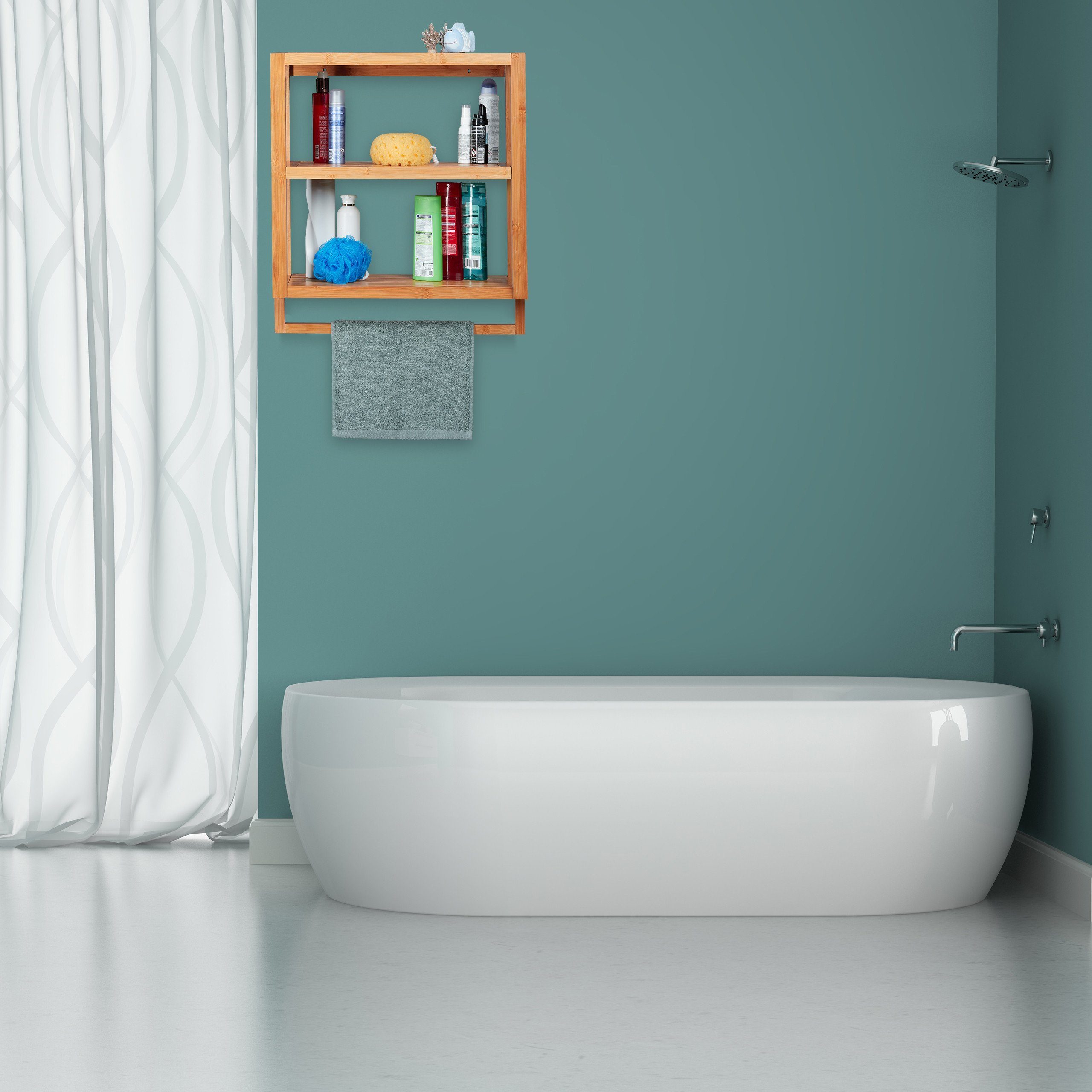 relaxdays Wandregal Bambus 3 Ablage günstig online kaufen