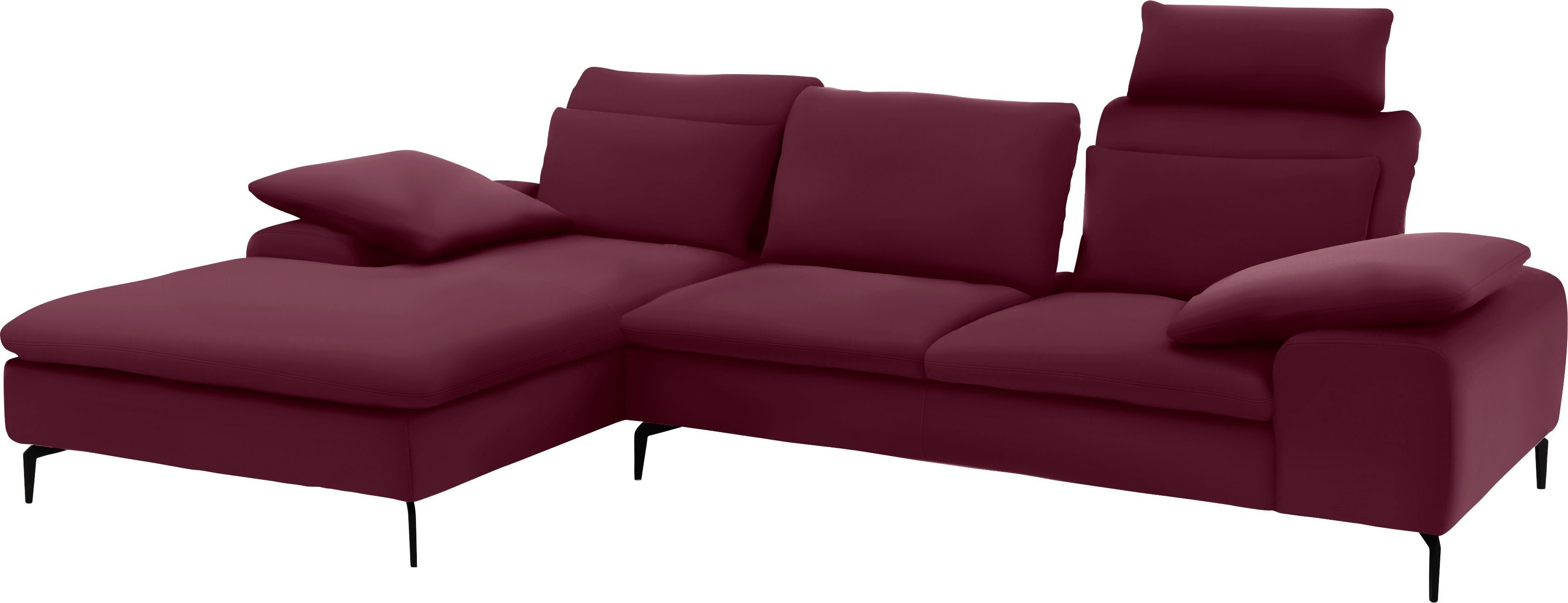 mit inklusive valentinoo, 299 W.SCHILLIG Breite cm Set, Ecksofa Hocker, Sitztiefenverstellung,