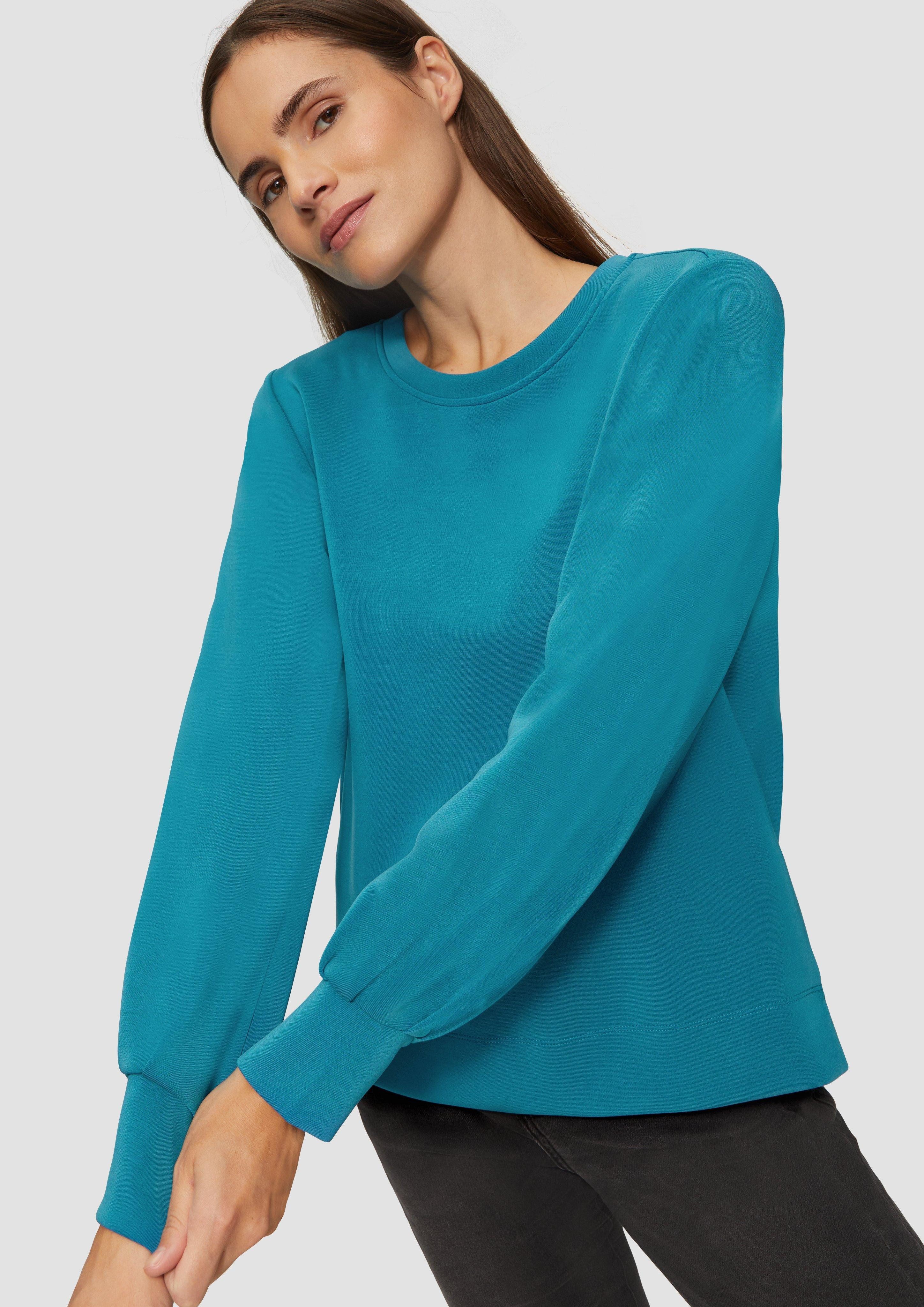 s.Oliver Sweatshirt Scuba-Sweatshirt mit weiten Ärmeln günstig online kaufen