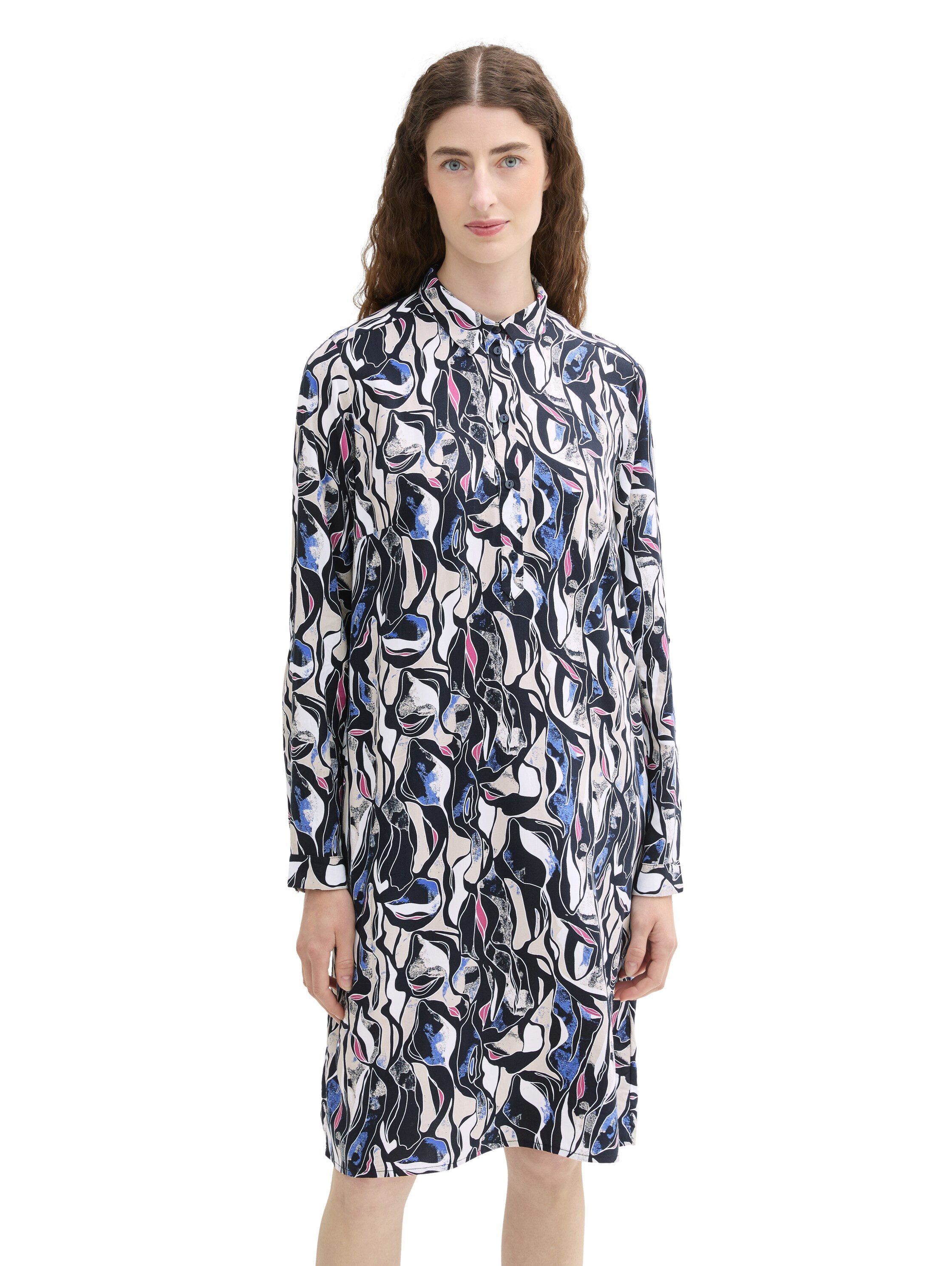 TOM TAILOR Blusenkleid mit Allover-Print günstig online kaufen