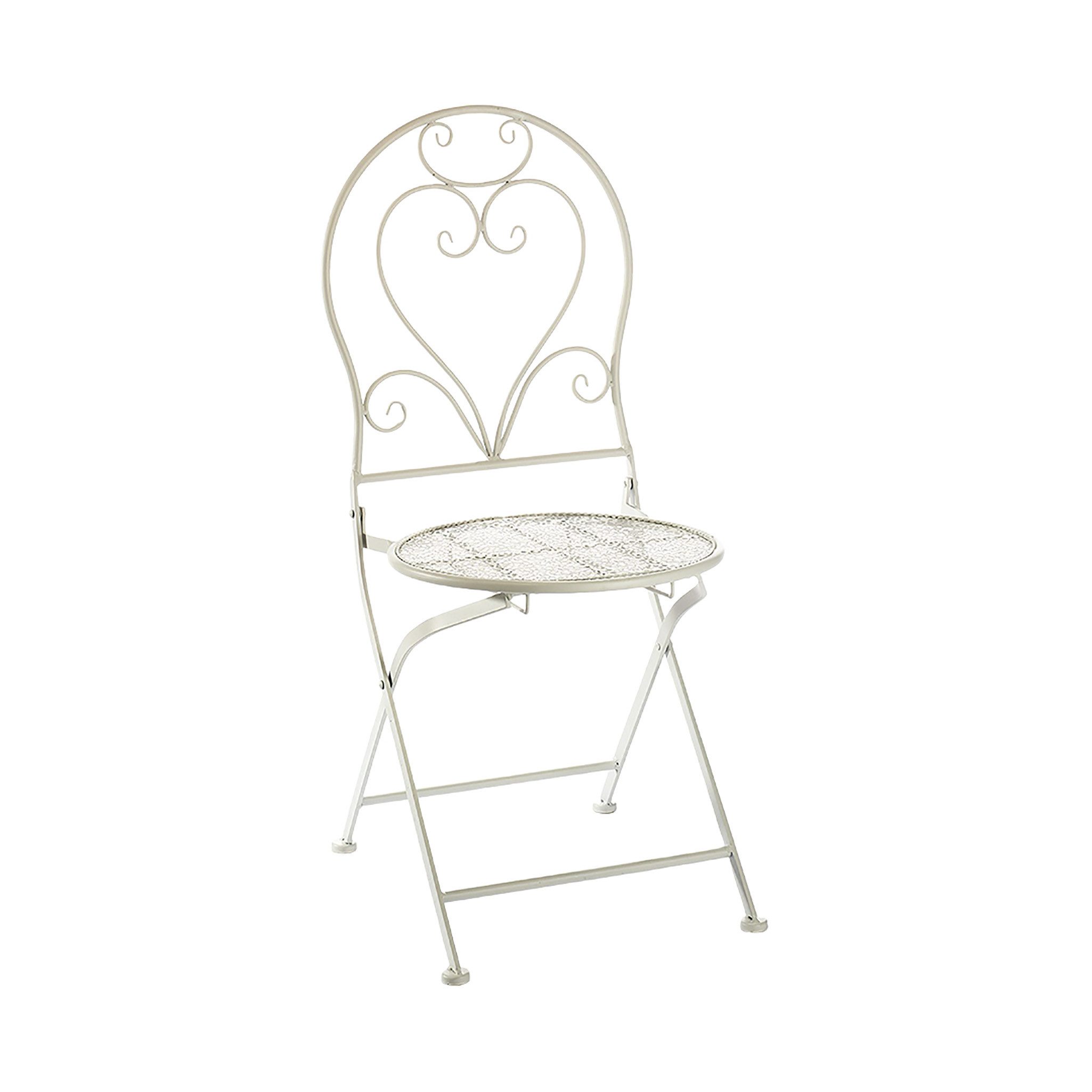 Kobolo 4-Fußstuhl Gartenstuhl Metallstuhl Klappstuhl Stuhl - cream (zusammenklappbar, 1 St). € 39,95