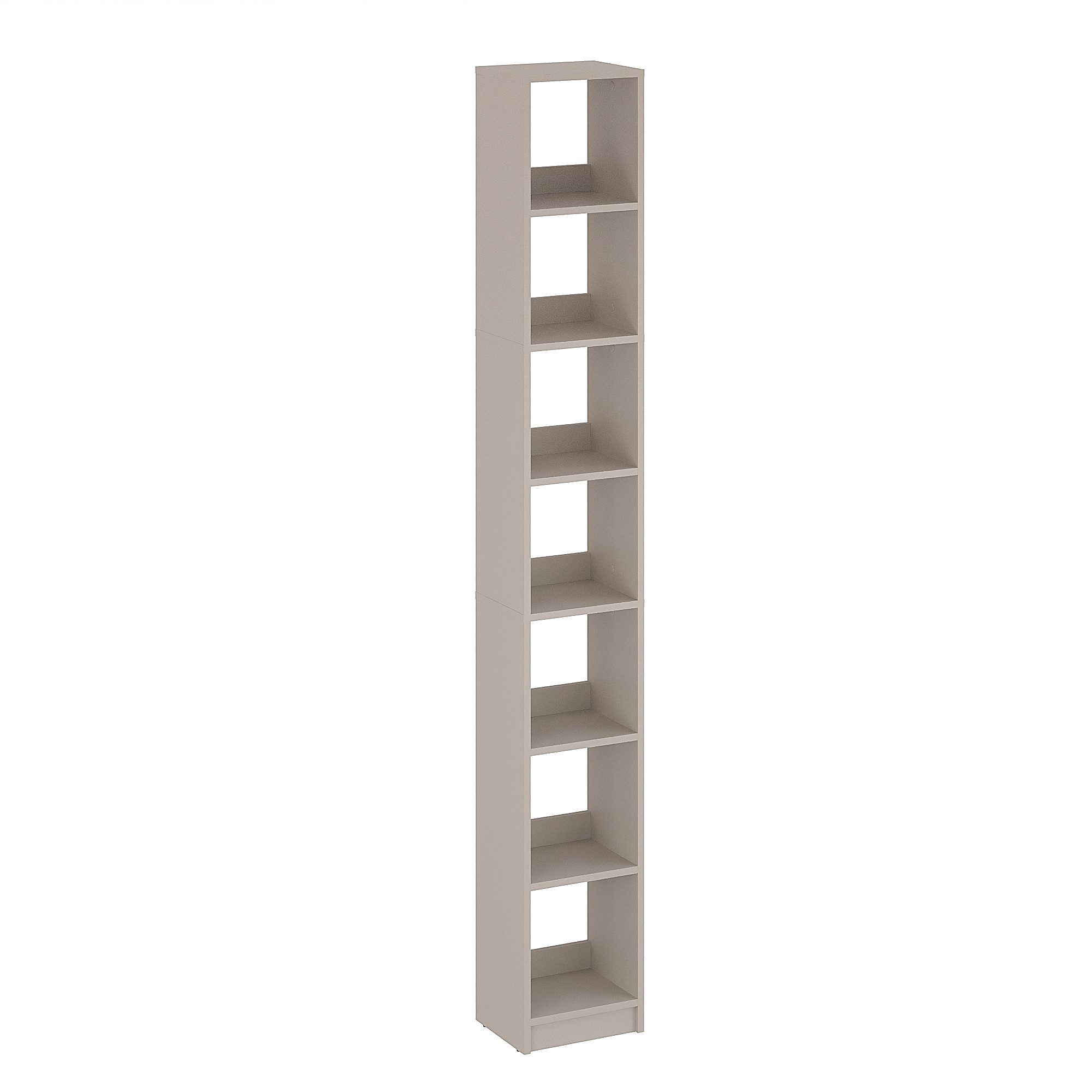 KOMTO Bücherregal LAKO Bücherregal 20-30 cm Breit, Schmales Regal mit 3-7 Fächern