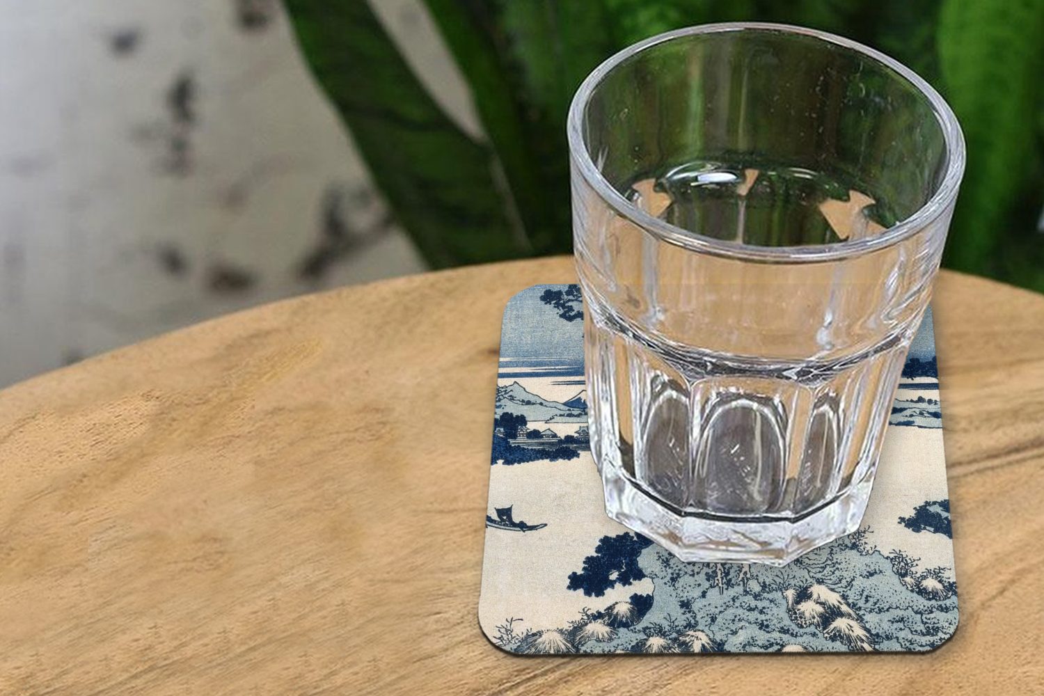 MuchoWow Glasuntersetzer Blick auf Hokusai, für Fuji Berg Gläser, Glasuntersetzer, - Zubehör Katsushika Untersetzer, Tasse 6-tlg., den Gemälde Tischuntersetzer, von Korkuntersetzer