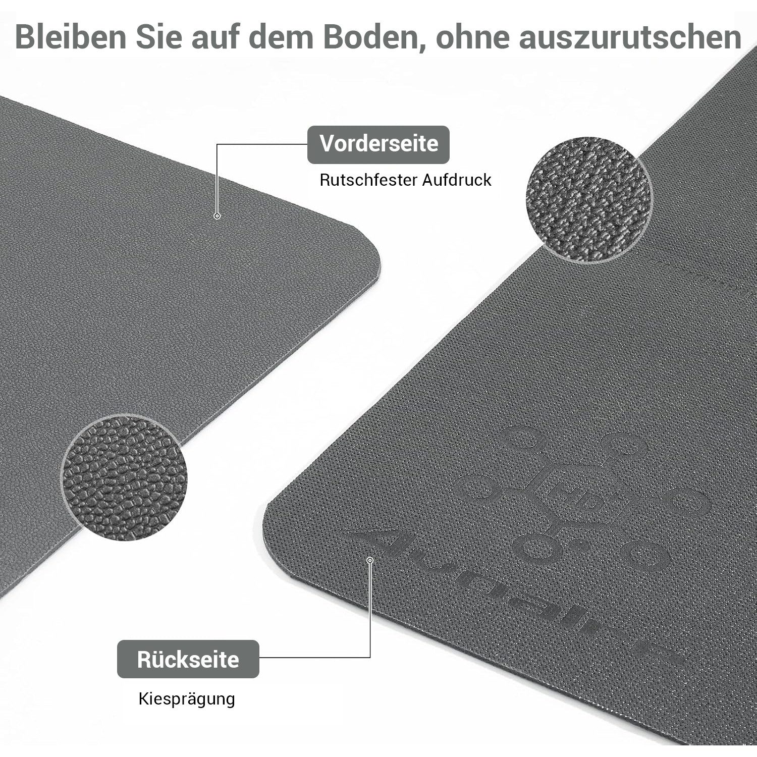 Elegear Sportmatte Faltbare Yogamatte & Fitnessmatte – 6mm PVC Trainingsmatte, rutschfest, faltbare Yogamatte, platzsparend, für Workout, Yoga & Pilates