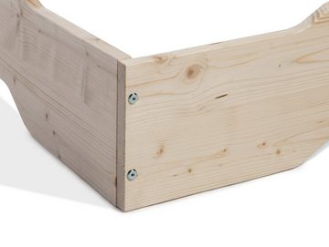 Moebel-Eins Kinderbett, LAURI Stapelbett 1 Stück 90x200 cm, Material Massivholz, Fichte natur