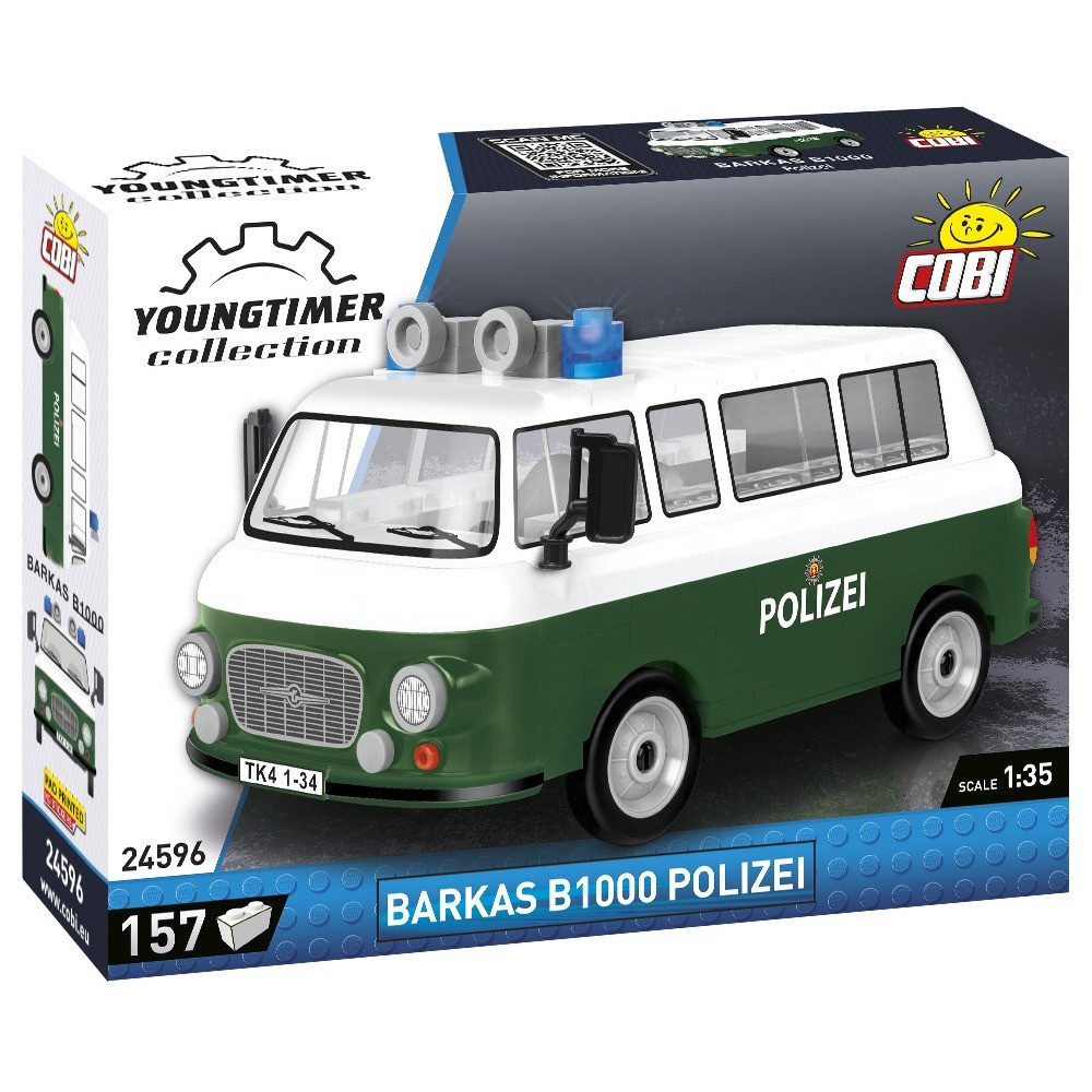 COBI Weihnachtsbaumkugel Bausatz Barkas B1000 Polizei grün/weiß 1:35