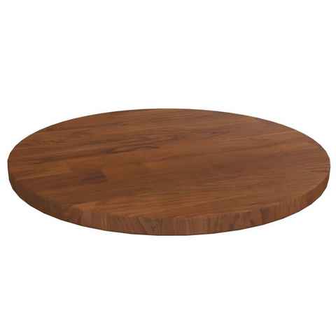 vidaXL Tischplatte Runde Tischplatte Dunkelbraun Ø30x1,5 cm Behandeltes Eichenholz (1 St)