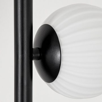 hofstein Stehlampe Stehlampe aus Metall/Glas in Schwarz/Weiß, ohne Leuchtmittel, Leuchte mit Glasschirmen(10cm, 12cm, 15cm),6 x G9, ohne Leuchtmittel
