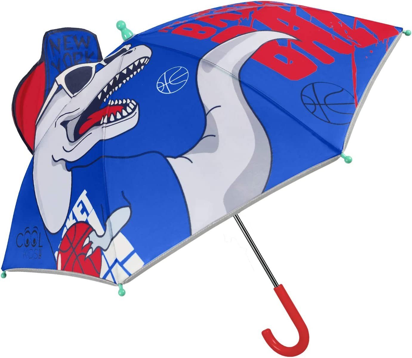 LeNoSa Stockregenschirm »Dinosaurier Kinder Regenschirm Reflektierend • 3D  Jurassic T Rex«