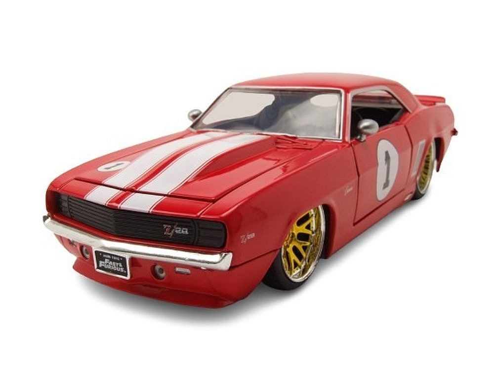JADA Modellauto Chevrolet Camaro #1 1969 rot Fast & Furious, Maßstab 1:24