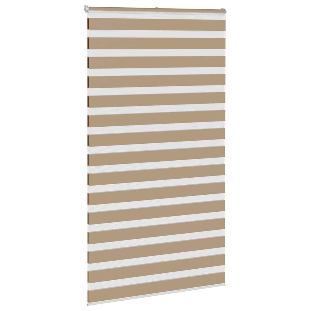 Rollo Doppelrollo Sandbraun 120x200 cm Stoffbreite 115,9 cm Polyester, vidaXL