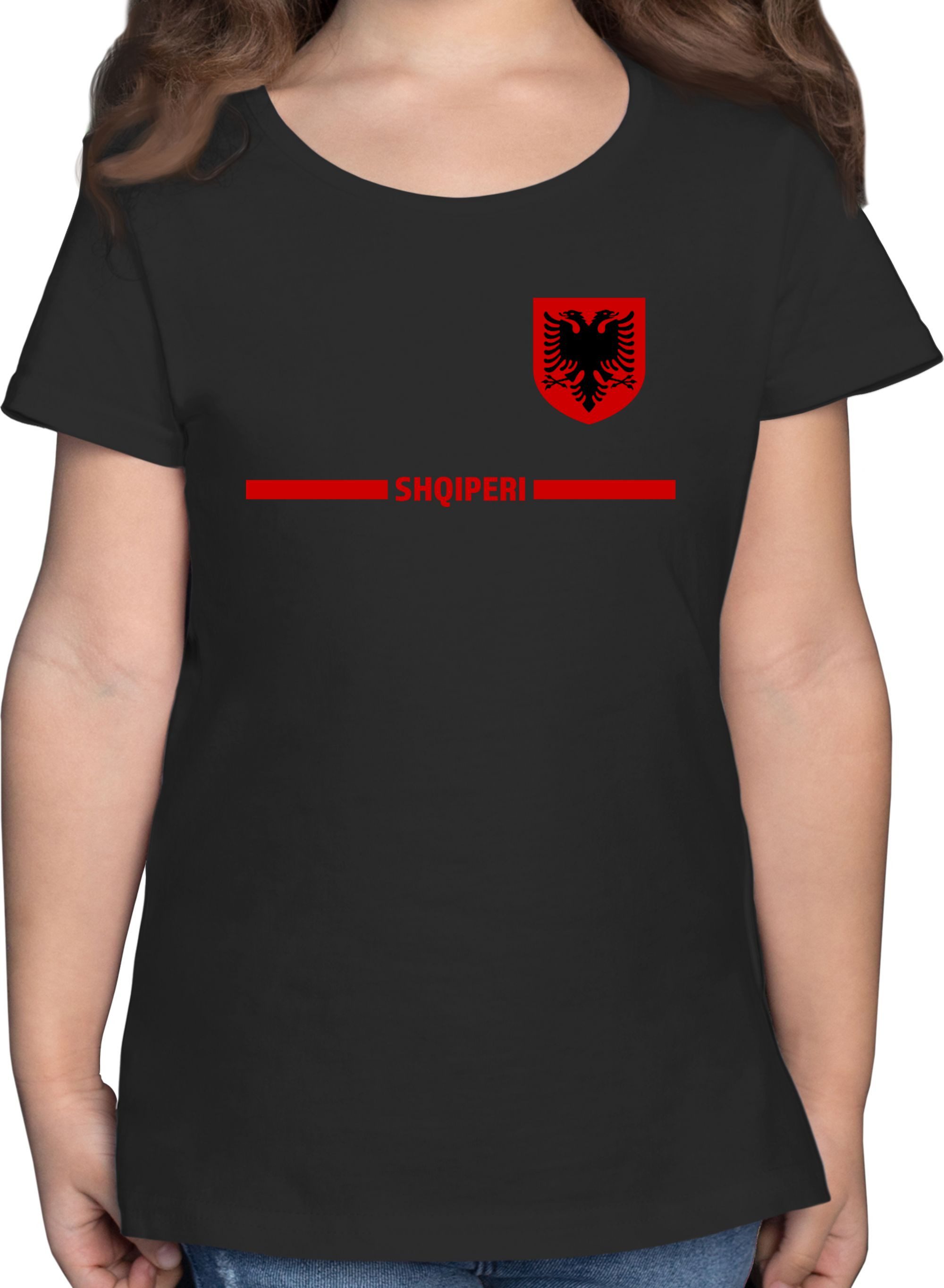T-Shirt Albanien Trikot Wappen, Shqipëri mit Stolz, Albanisches Fan-Motiv