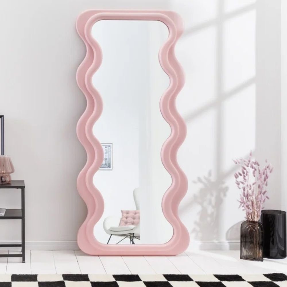 LebensWohnArt Wandspiegel Extravaganter Design Зеркало 160x70cm FORMOSA rosa