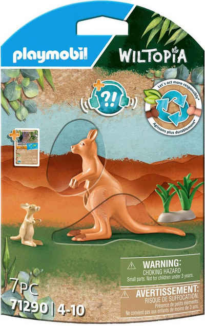 Playmobil® Konstruktions-Spielset Wiltopia - Känguru mit Jungtier (71290), Wiltopia, (7 St), teilweise aus recyceltem Material