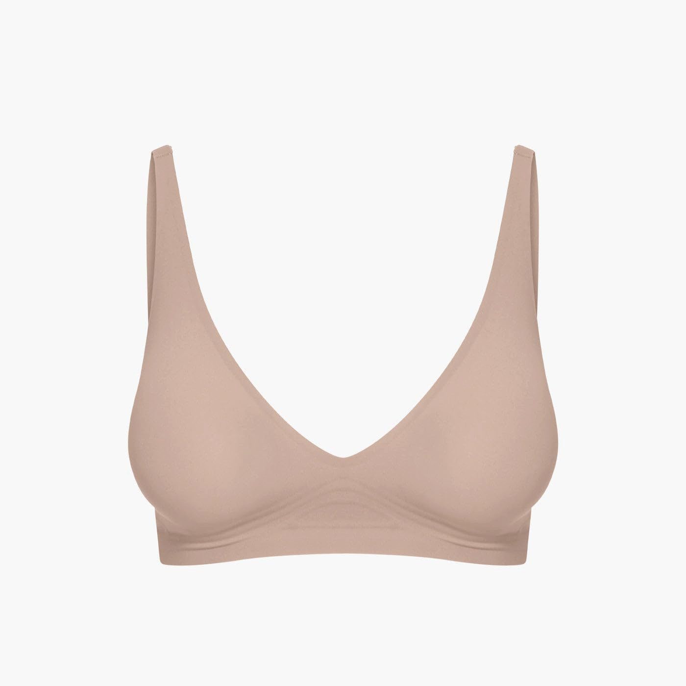 cfab (creamy fabrics) Bügelloser BH Comfort Push-Up BH-Beige-2XL (1-tlg)