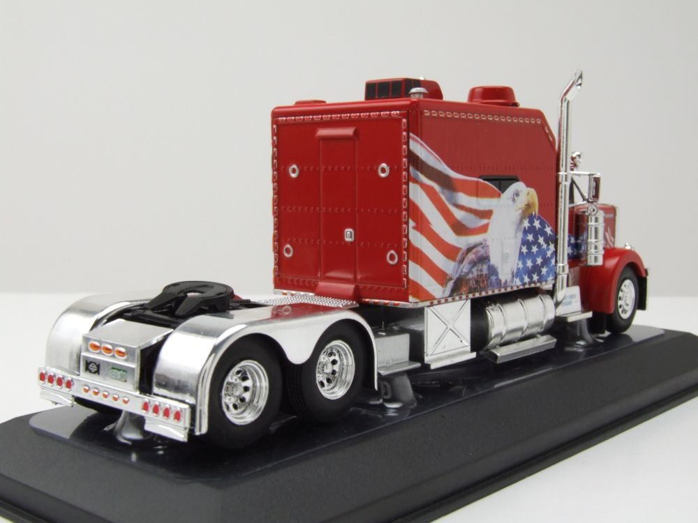 ixo Models Modellauto Peterbilt 379 Custom Zugmaschine 2002 rot, Maßstab 1:64