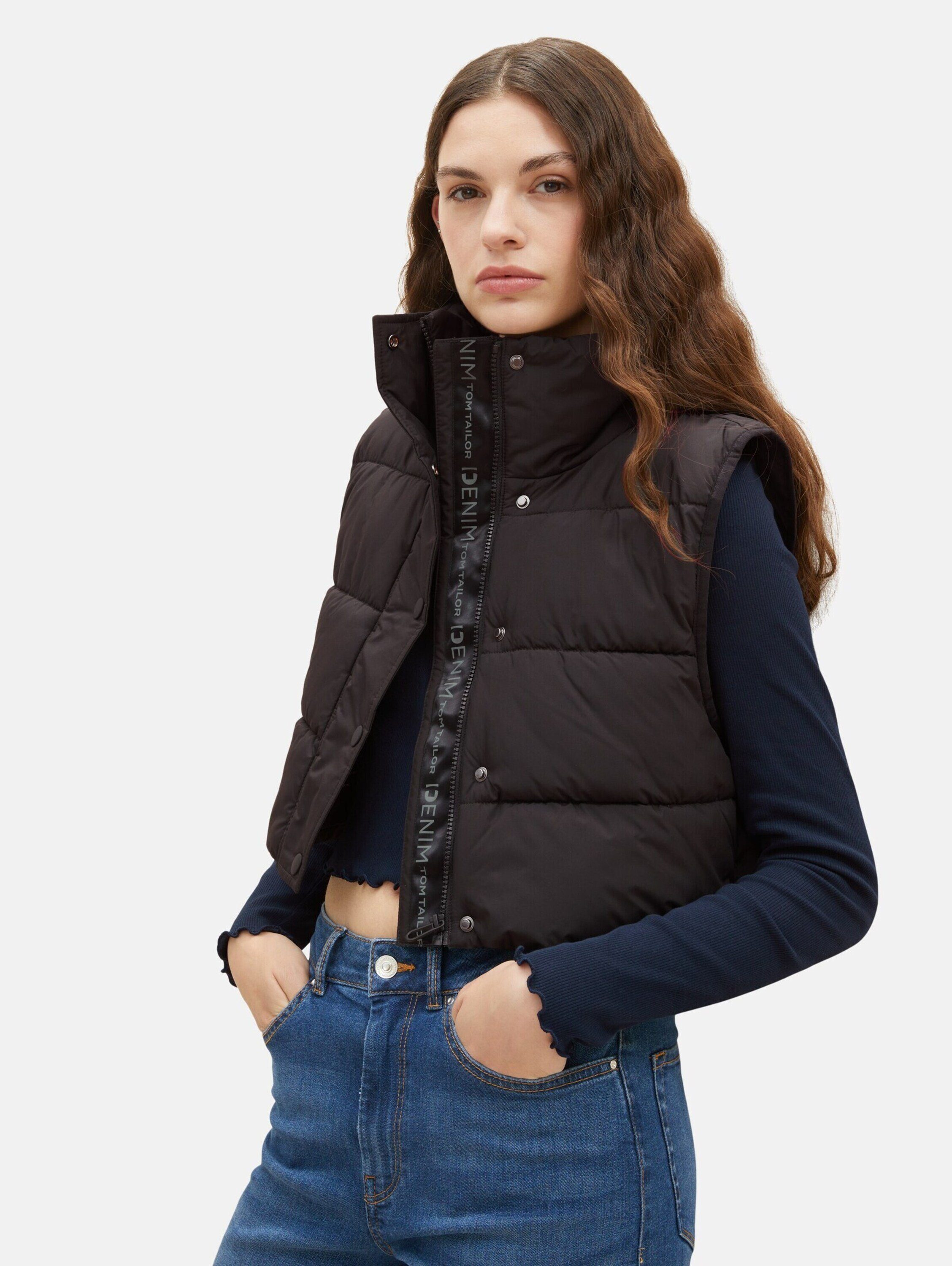 TOM TAILOR Denim Steppweste (1-tlg) Plain/ohne Details