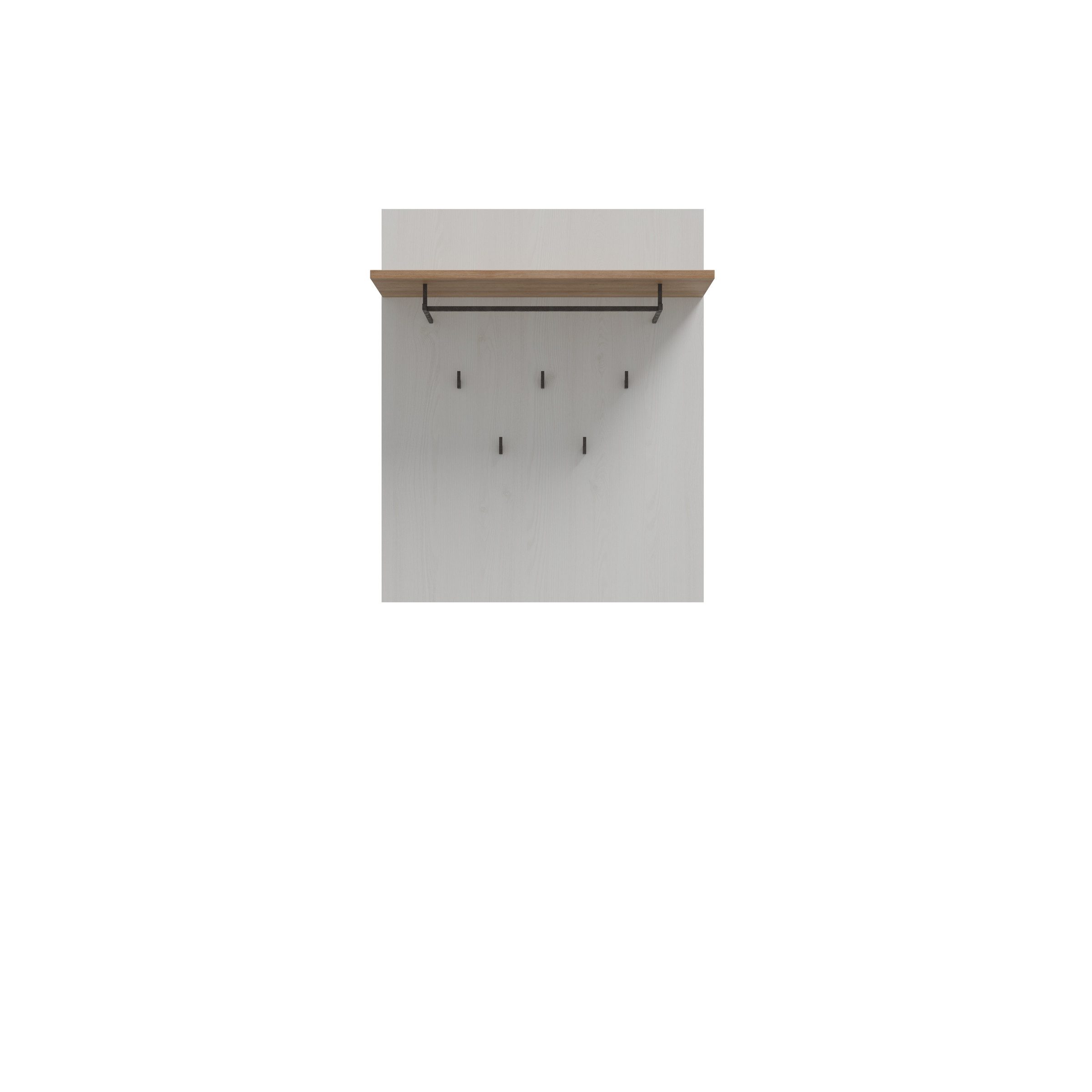 PREISBRECHER Garderobenpaneel BOHOL, in Eiche Dekor / Sibiu - 86,5x105,6x30cm (BxHxT)