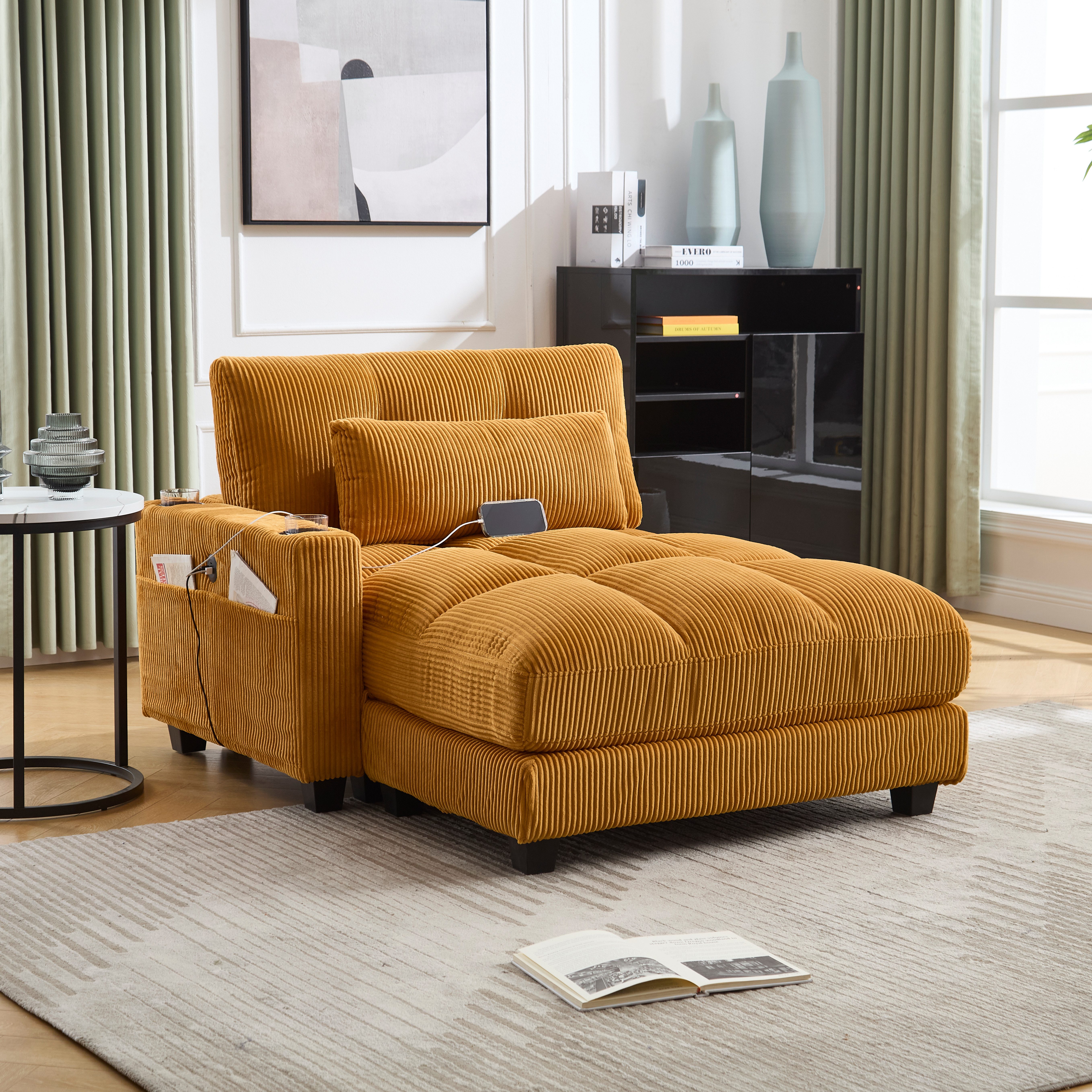 Odikalo Loungesofa Einzelsofa Freizeitsofa Palmensessel handgeländer günstig online kaufen