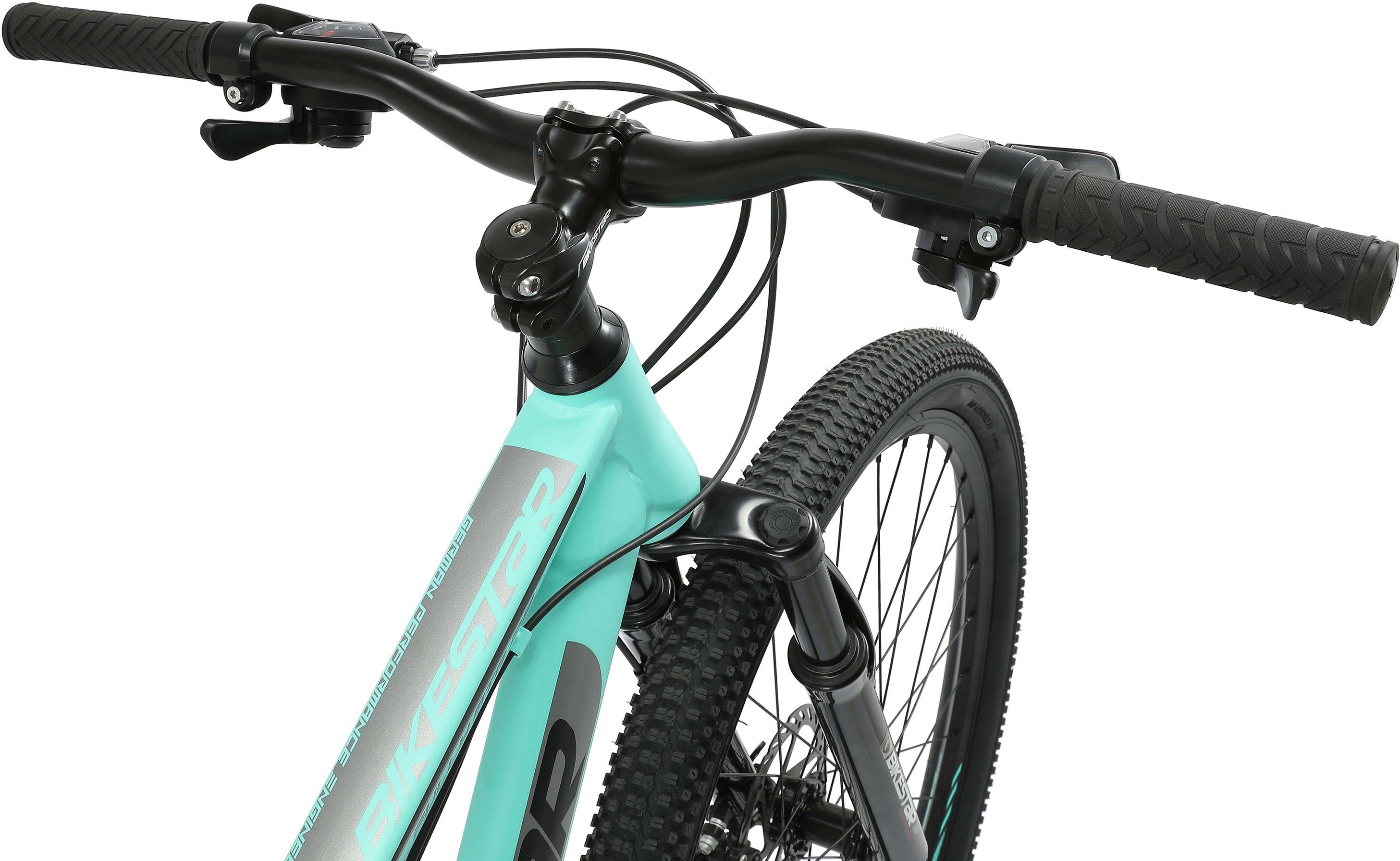 Bikestar Mountainbike, 21 Gang Shimano RD-TY300 Schaltwerk, Kettenschaltung, für Damen und Herren, Kettenschaltung