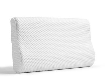 Kopfkissen Nackenstützkissen MEMORY-FOAM-KONTURKISSEN WEISS, DTC GmbH, Bauchschläfer seitenschläfer rückenschläfer, Nackenstützkissen, Füllung: Memory Foam, Bezug: Baumwolle, Bauchschläfer, seitenschläfer, rückenschläfer