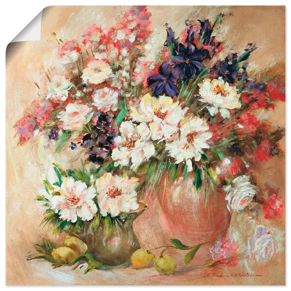Artland Wandbild Stillleben I, Blumen (1 St), als Leinwandbild,  Wandaufkleber oder Poster in versch. Größen