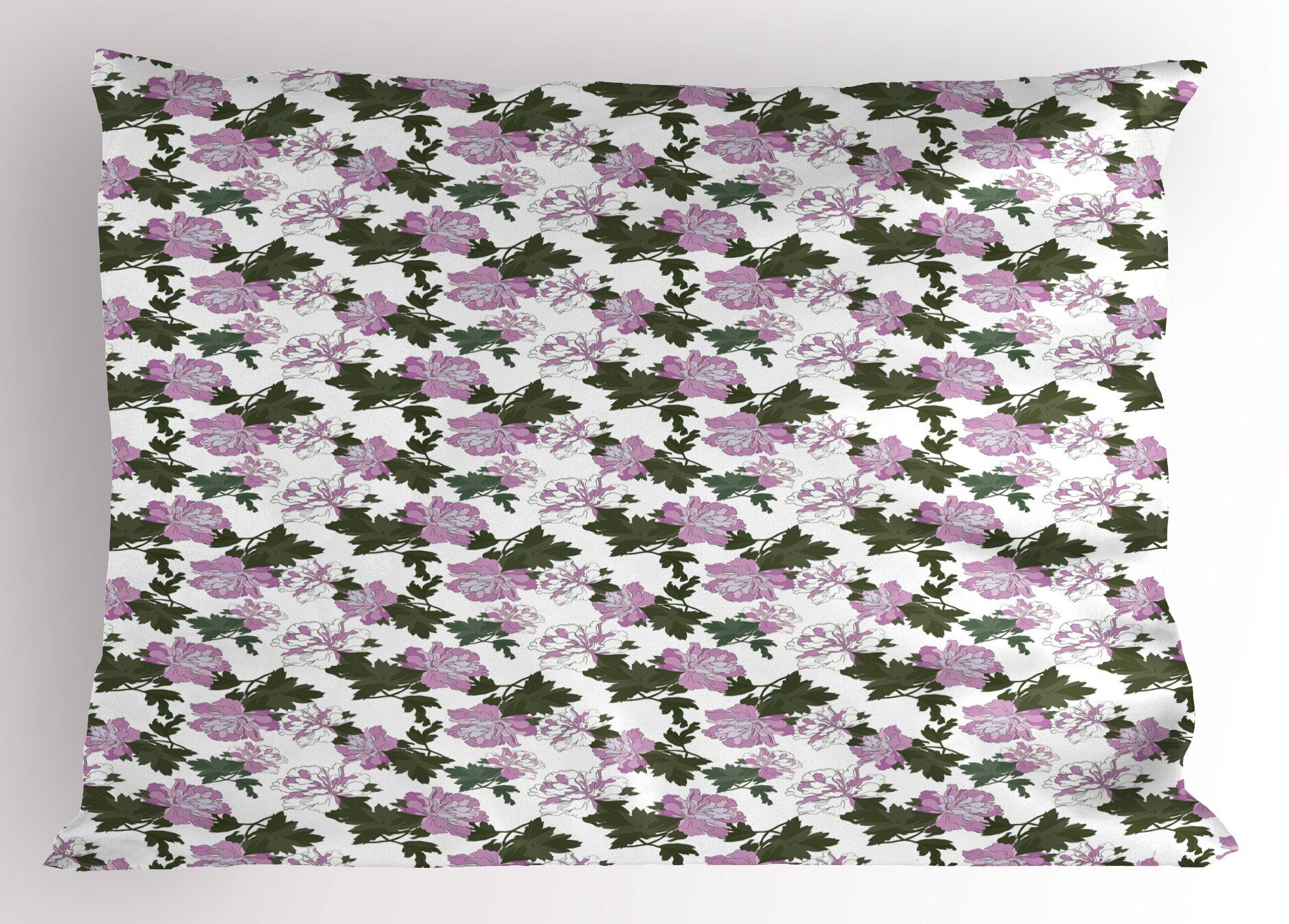 Standard King Töne (1 Gedruckter Blumen-Blüten Pfingstrose Violette Kissenbezug, Kissenbezüge Size Abakuhaus Dekorativer Stück),