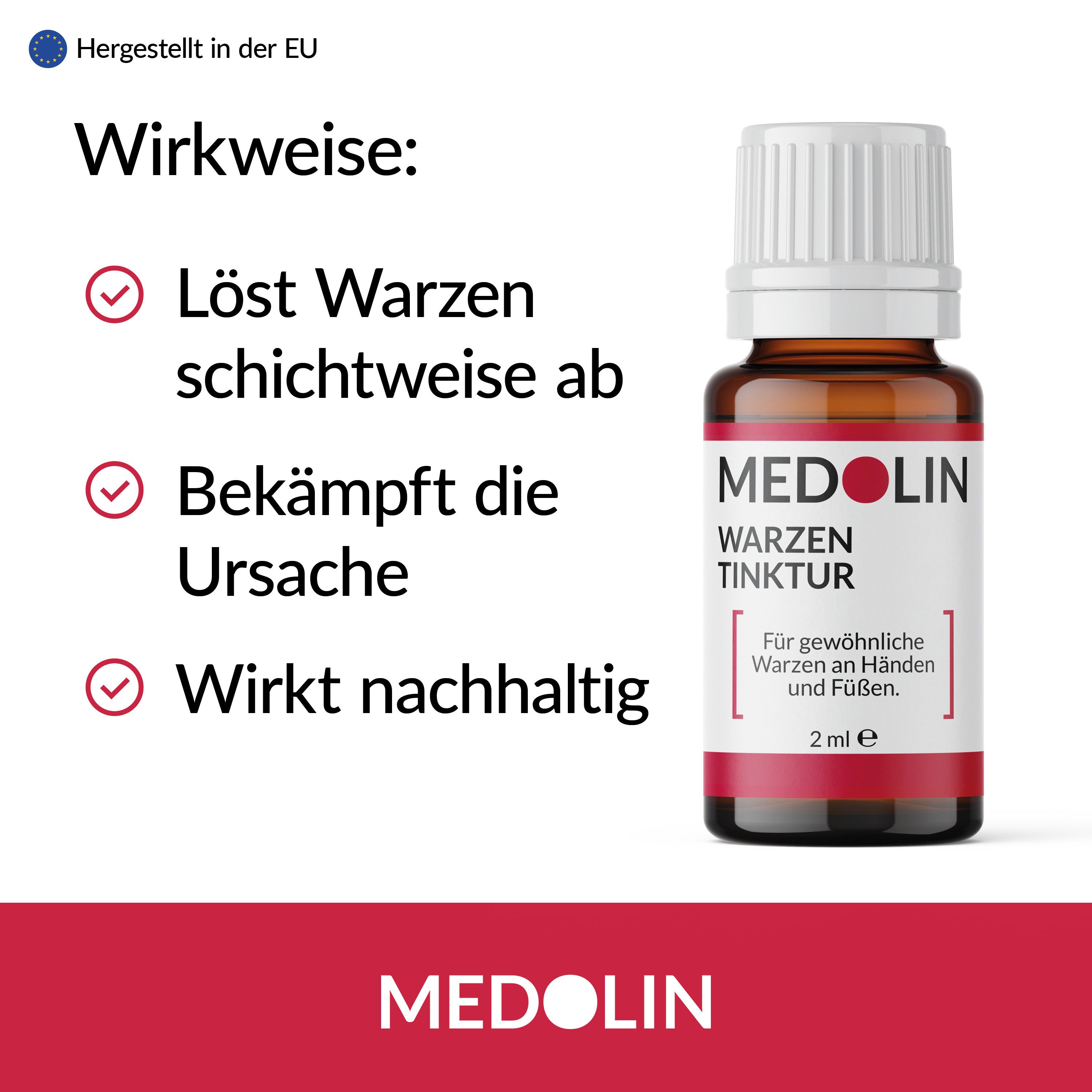 Medolin Warzen-Behandlungsstift Warzen Tinktur - Effektiver Warzenentferner - Mühelos Warzen entfernen, 1-tlg.