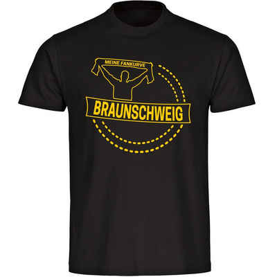 multifanshop T-Shirt Herren Braunschweig - Meine Fankurve - Männer