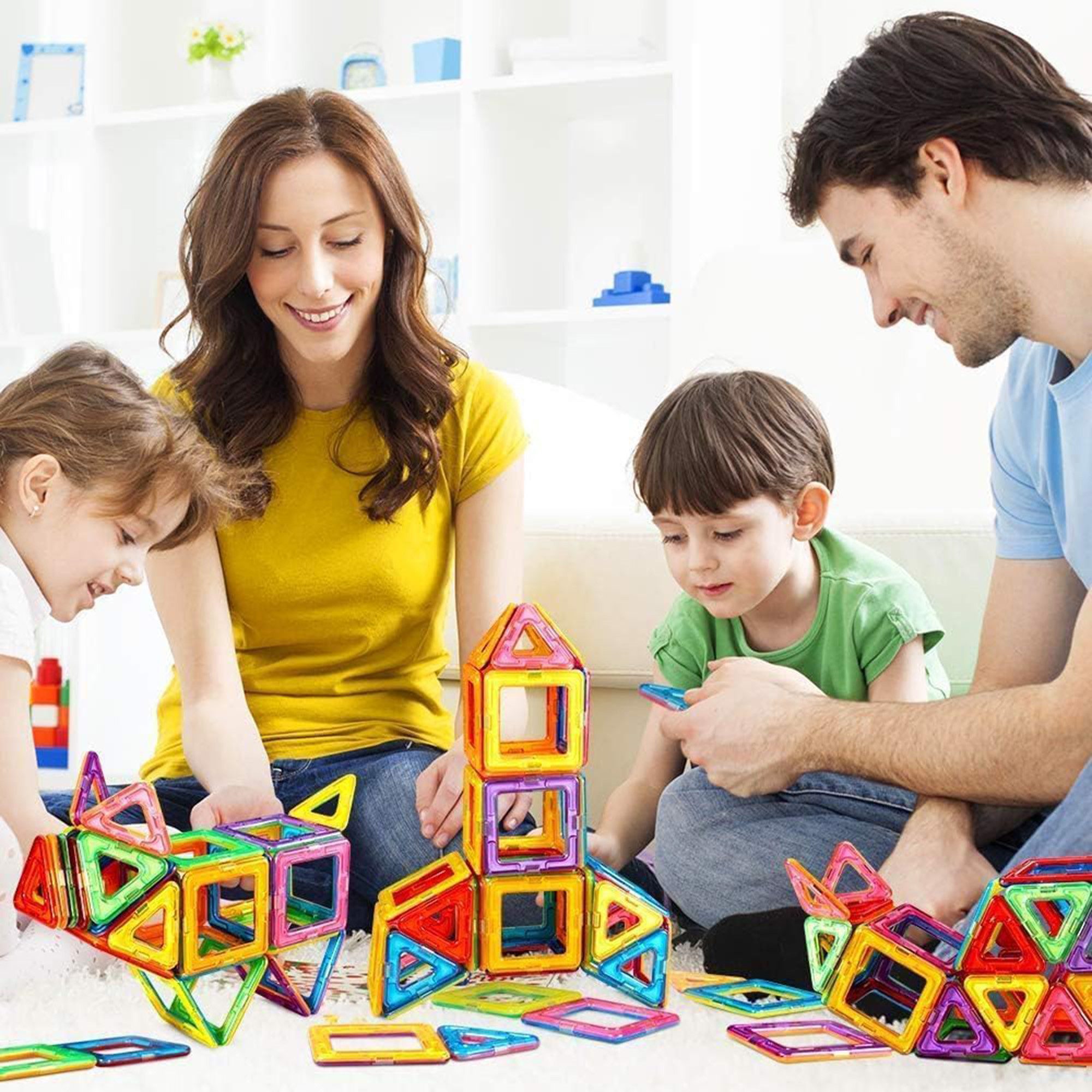 Luckice magnetische Bausteine, Lern- & Steckspiel, Kreativspielzeug für Kinder Magnetspielbausteine, (Set, 78 St., Magnetspielbausteine Starker Magnetismus hohe Haftkraft), Kinderspielzeug Geschenk ab 3 4 5 6 7 8 Jahre Junge Mädchen