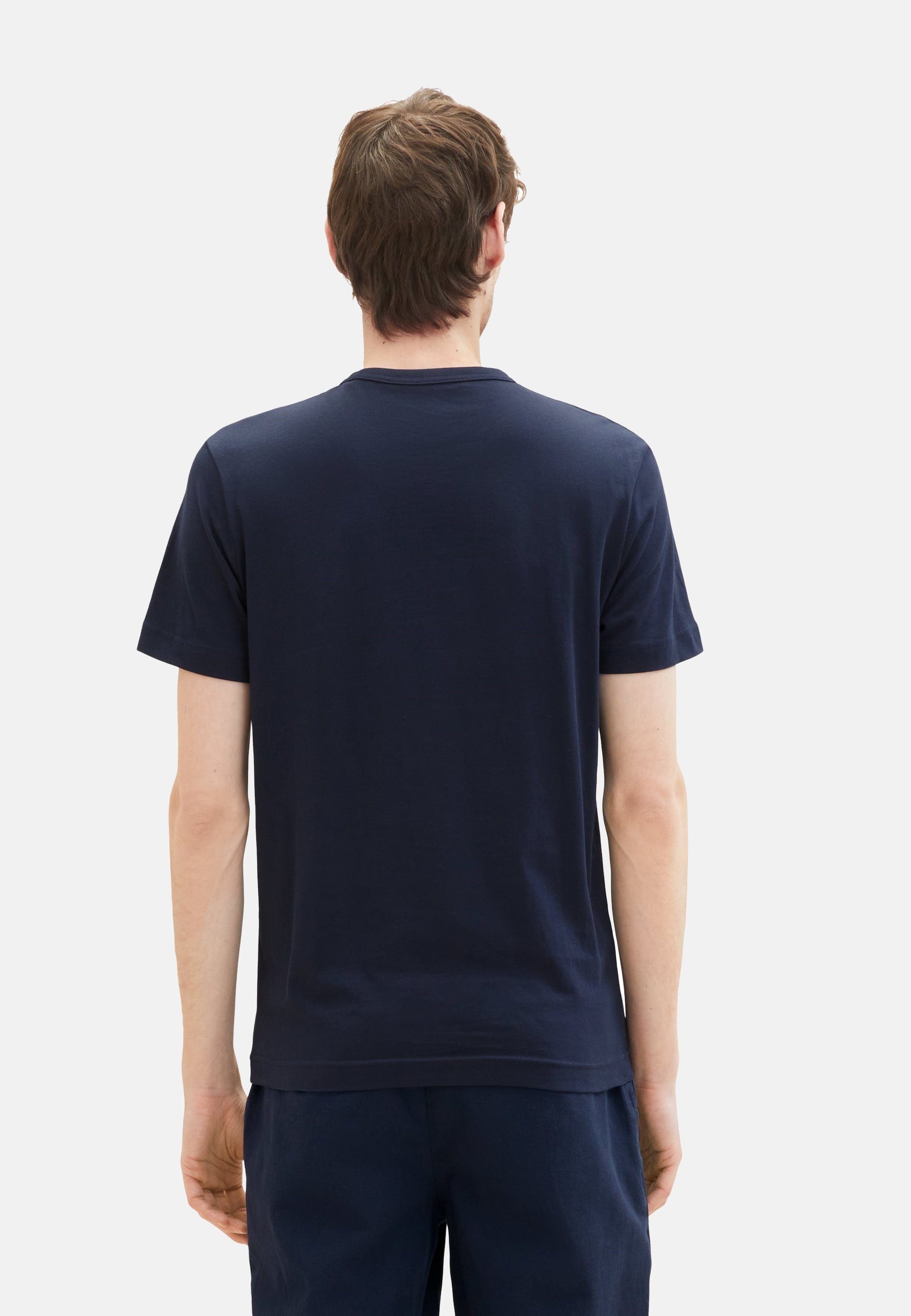 TAILOR TOM Kurzarmshirt T-Shirt T-Shirt (1-tlg) dunkelblau