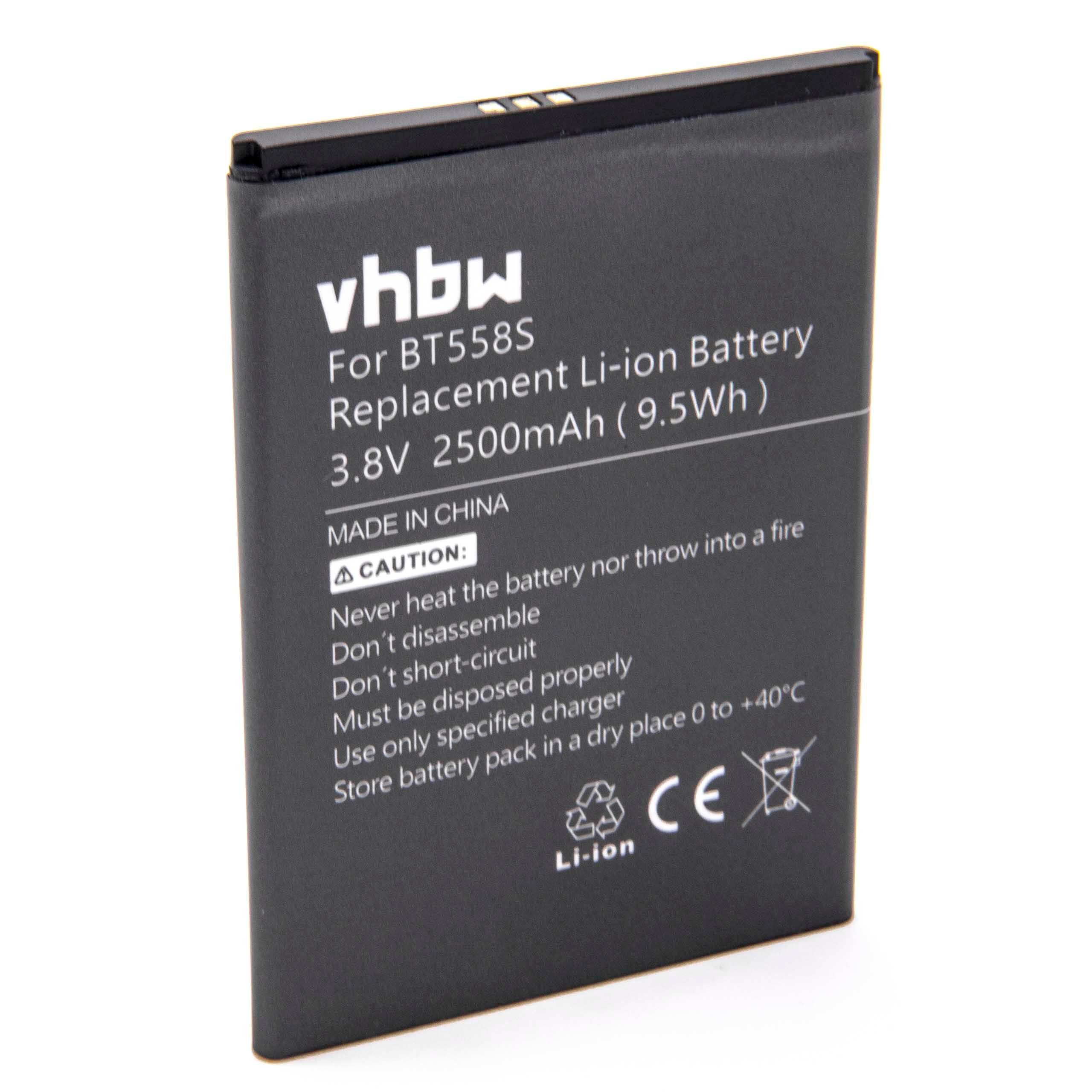 vhbw kompatibel mit Zopo Hero 1, Speed 7, S5580 Smartphone-Akku Li-Polymer 2500 mAh (3,8 V)