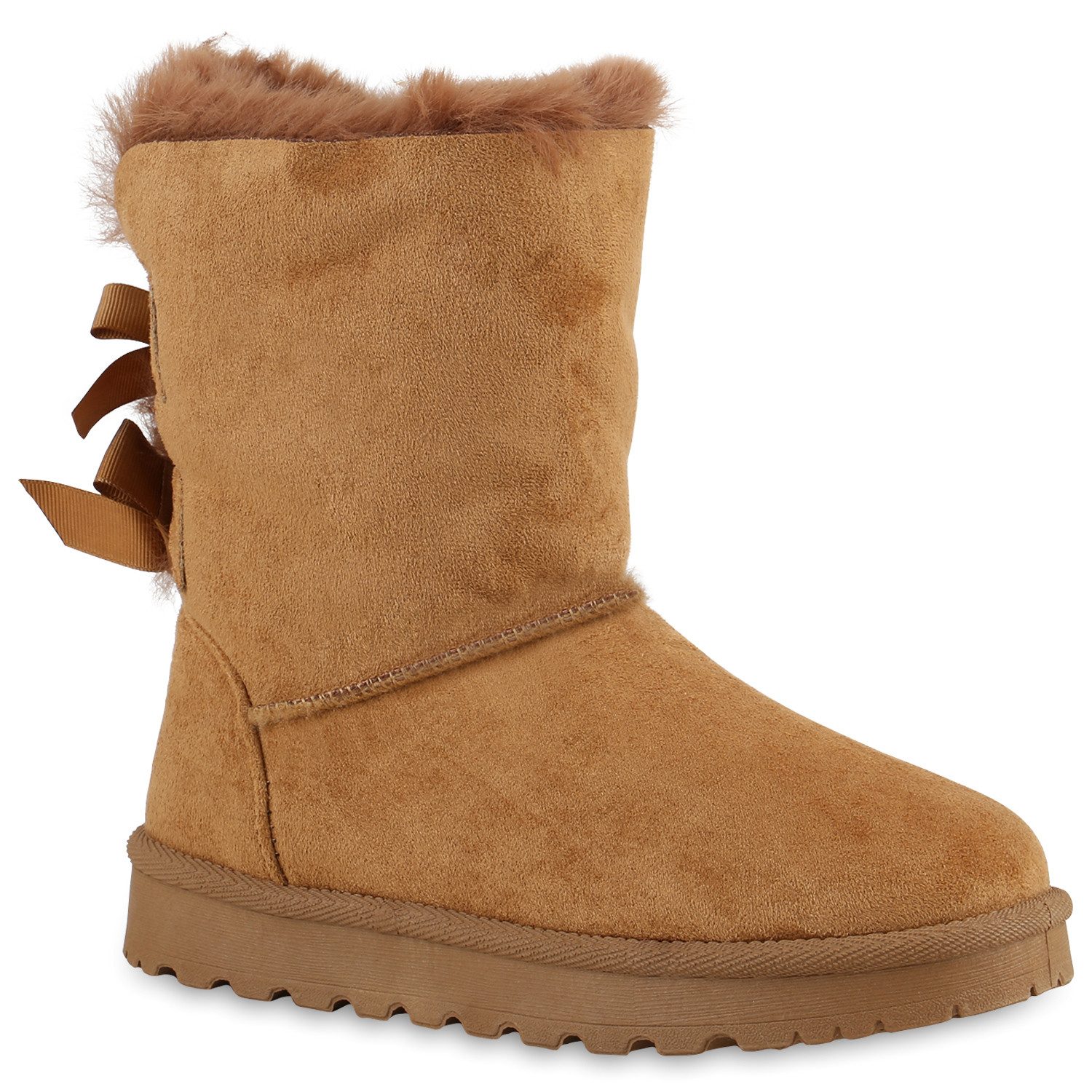 VAN HILL 839832 Winterstiefelette Damen Winterboots Christine Warm gefütterte Stiefeletten mit Schleifen