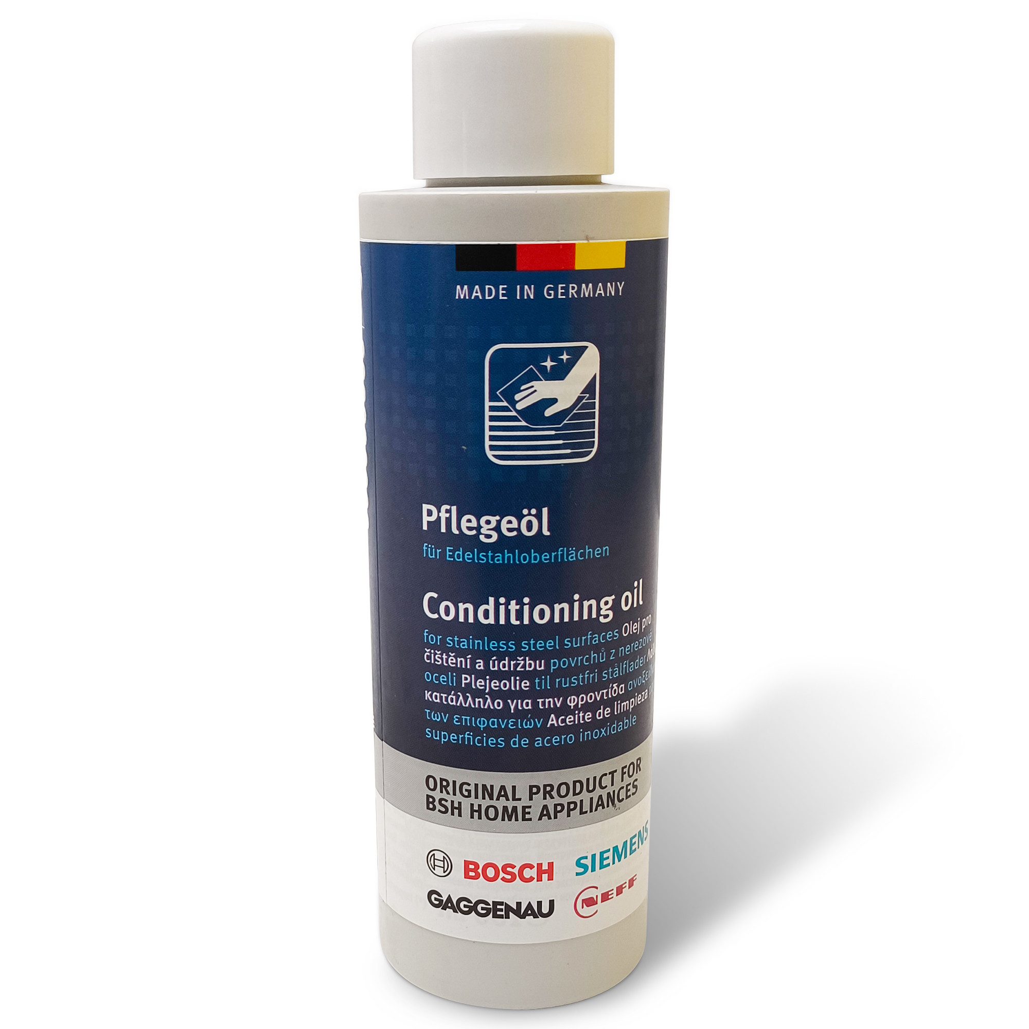 BOSCH Pflegeöl 00311945 Edelstahlpflege 100 ml Edelstahlreiniger (für Oberfläche Aluminium Hausgeräte)