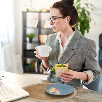 Platzset, Tischset 10-teilig Wasserhyazinthe, relaxdays