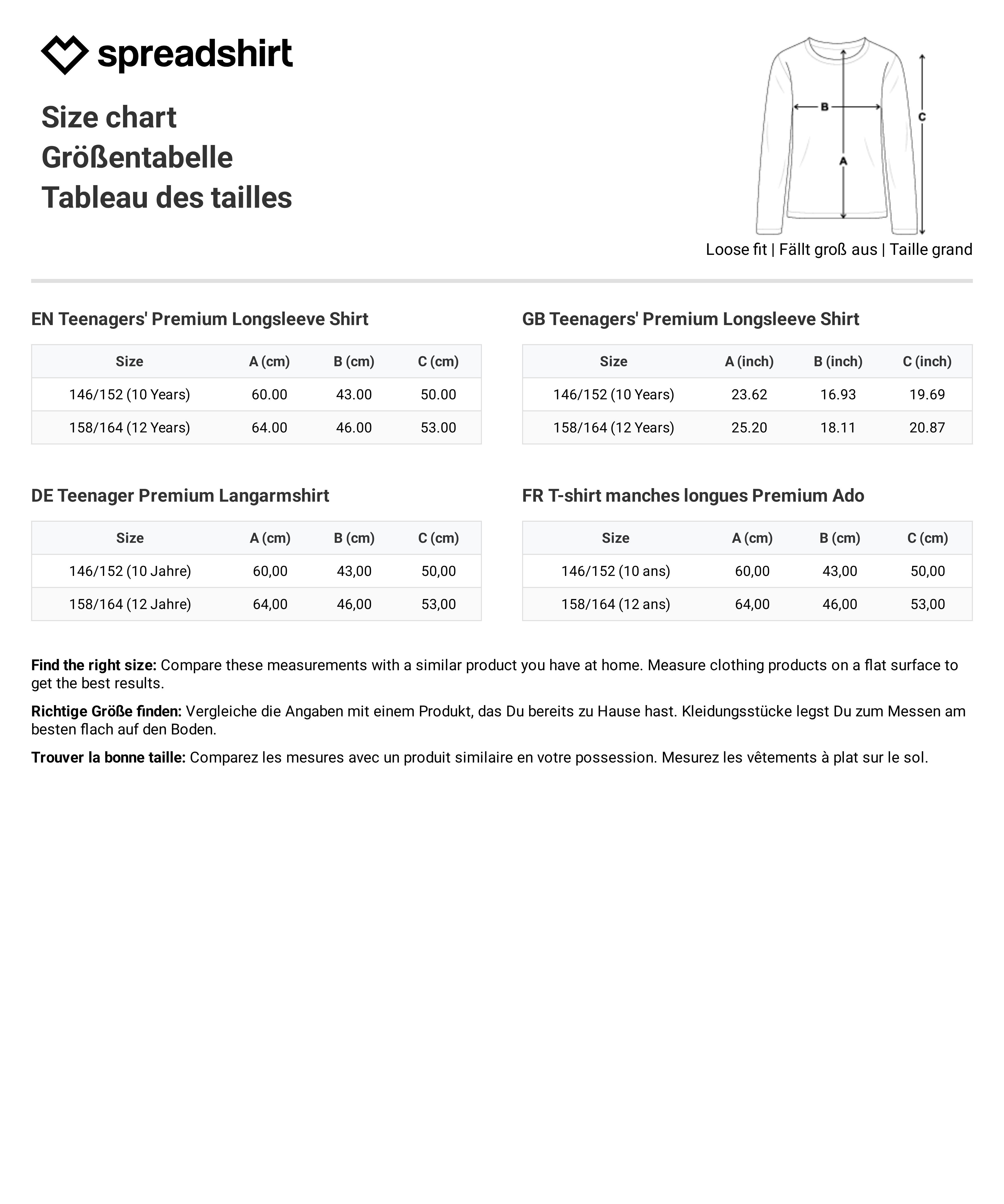 Spreadshirt T-Shirt Die Drei Fragezeichen Kids Silhouetten Teenager Premium Langarmshirt (1-tlg)