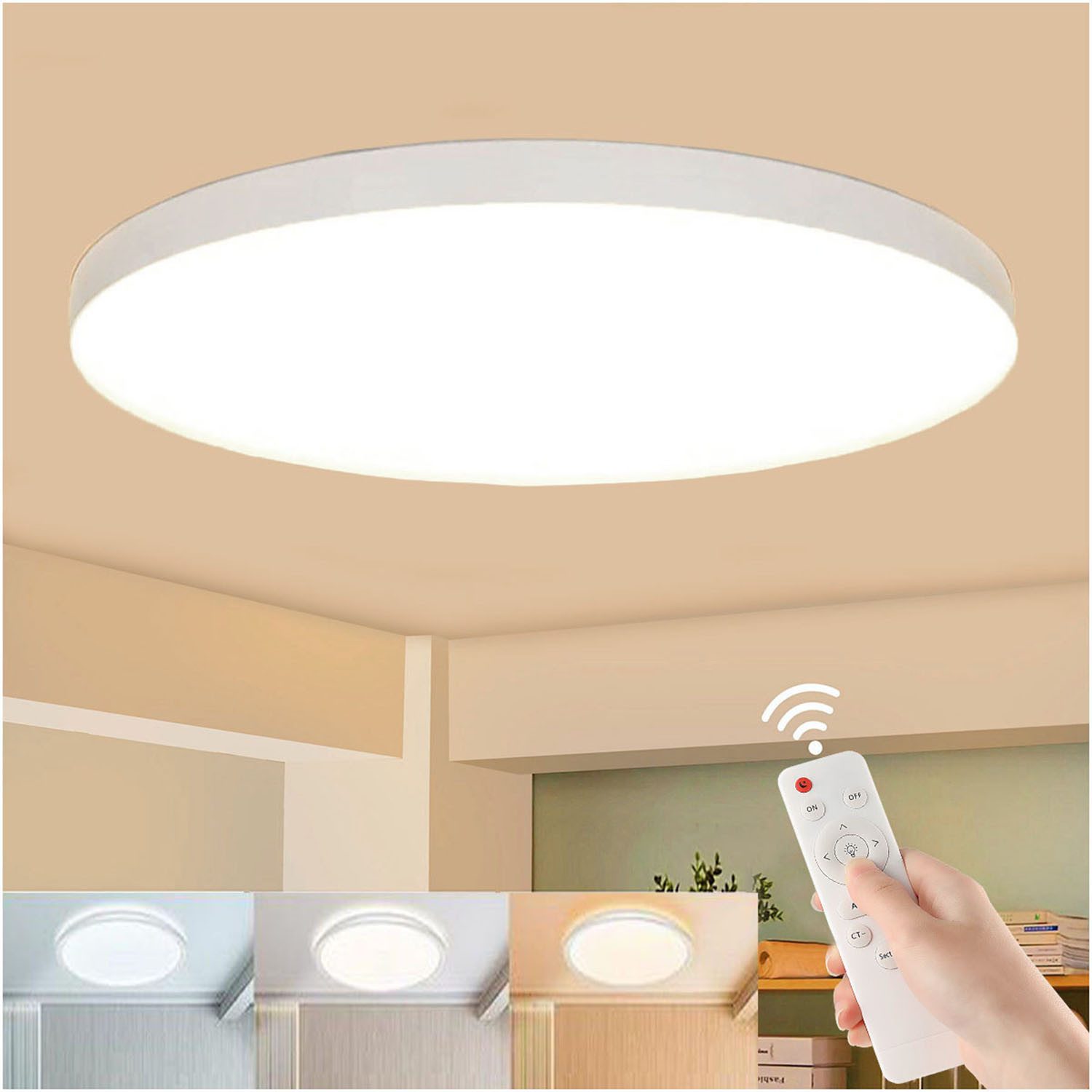 oyajia LED Deckenleuchte Deckenleuchte Rund Panel günstig online kaufen