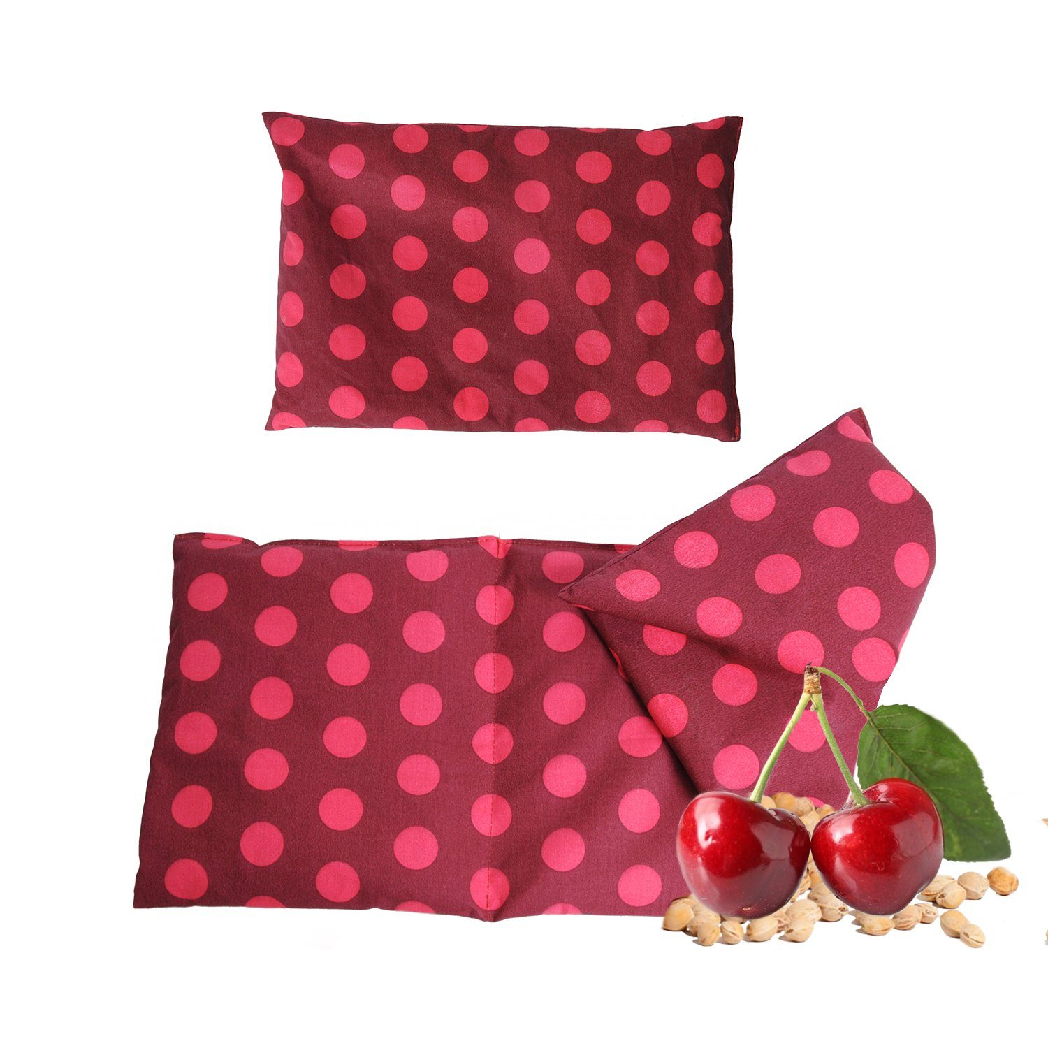 Dr. Berger Kirschkernkissen Dr. Berger 1-Kammer- und 3-Kammer Kirschkernkissen Set Tupfendruck Rot, Spar-Set, 2-tlg.