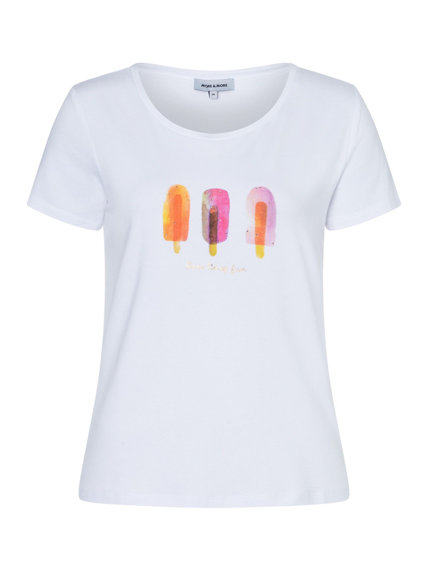 MORE&MORE Kurzarmshirt süßes Kurzarmshirt, "Eis am Stil"