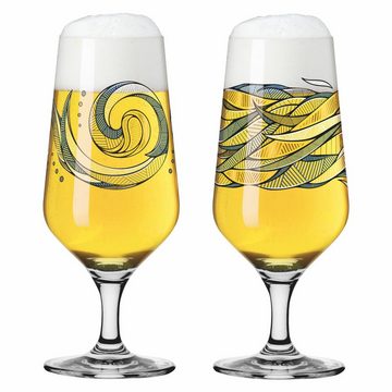 Ritzenhoff Bierglas 2er-Set Brauchzeit 002, Kristallglas, Design von Andreas Preis