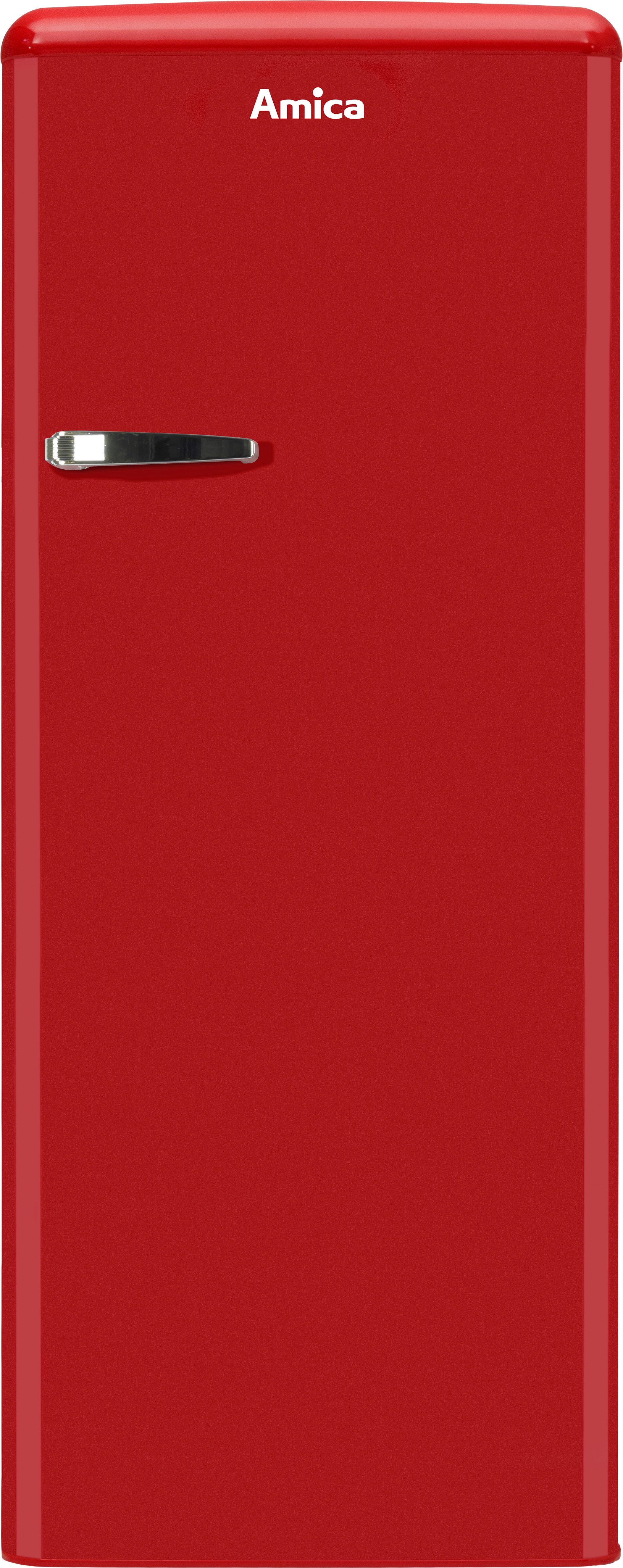 Amica Kühlschrank Retro KSR 364 150 R, 144 cm hoch, 55 cm breit, Modernes Design, großer Stauraum - einfach stark im Alltag