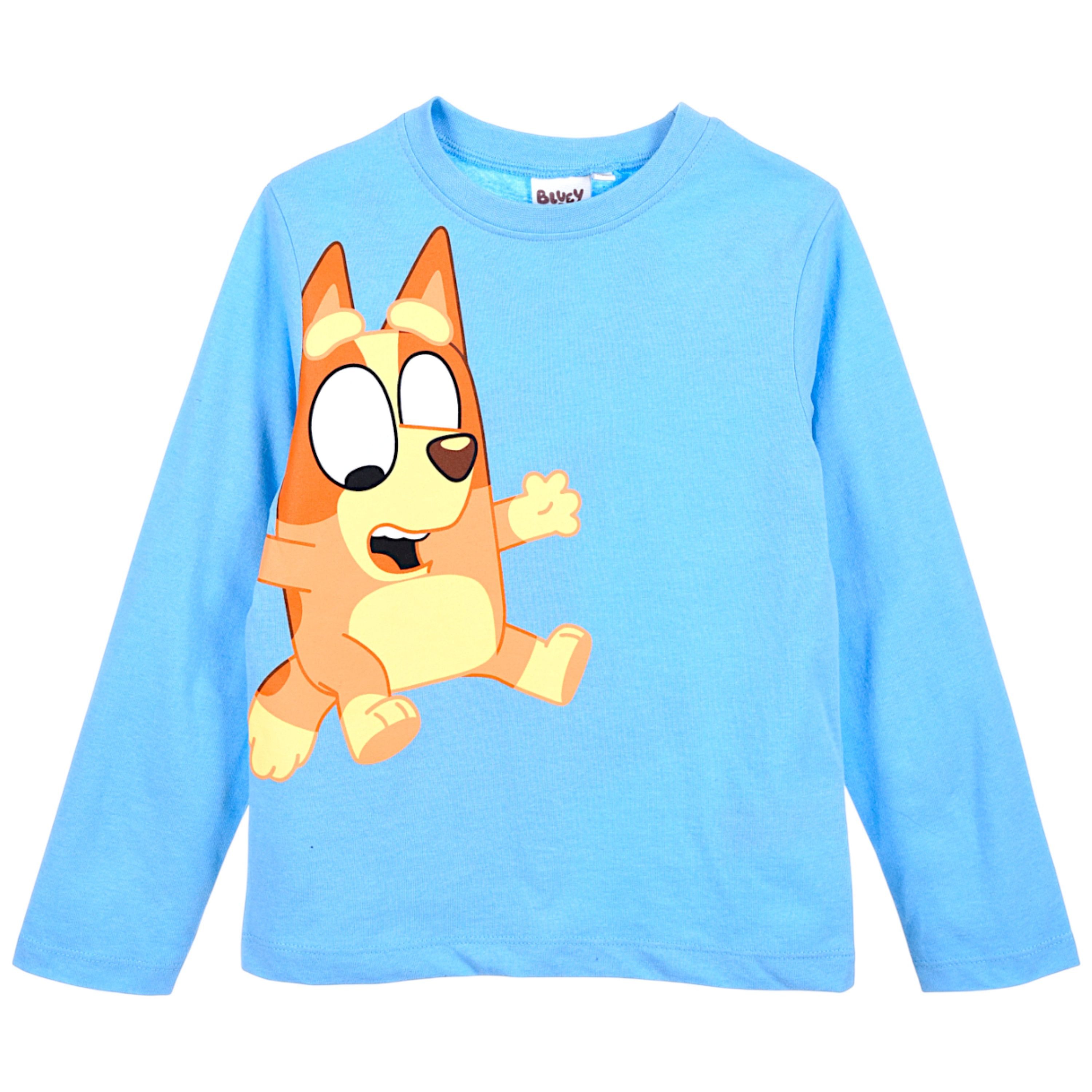 Bluey Langarmshirt Bluey & Bingo Jungen Shirt aus Baumwolle Gr. 98 - 116 cm