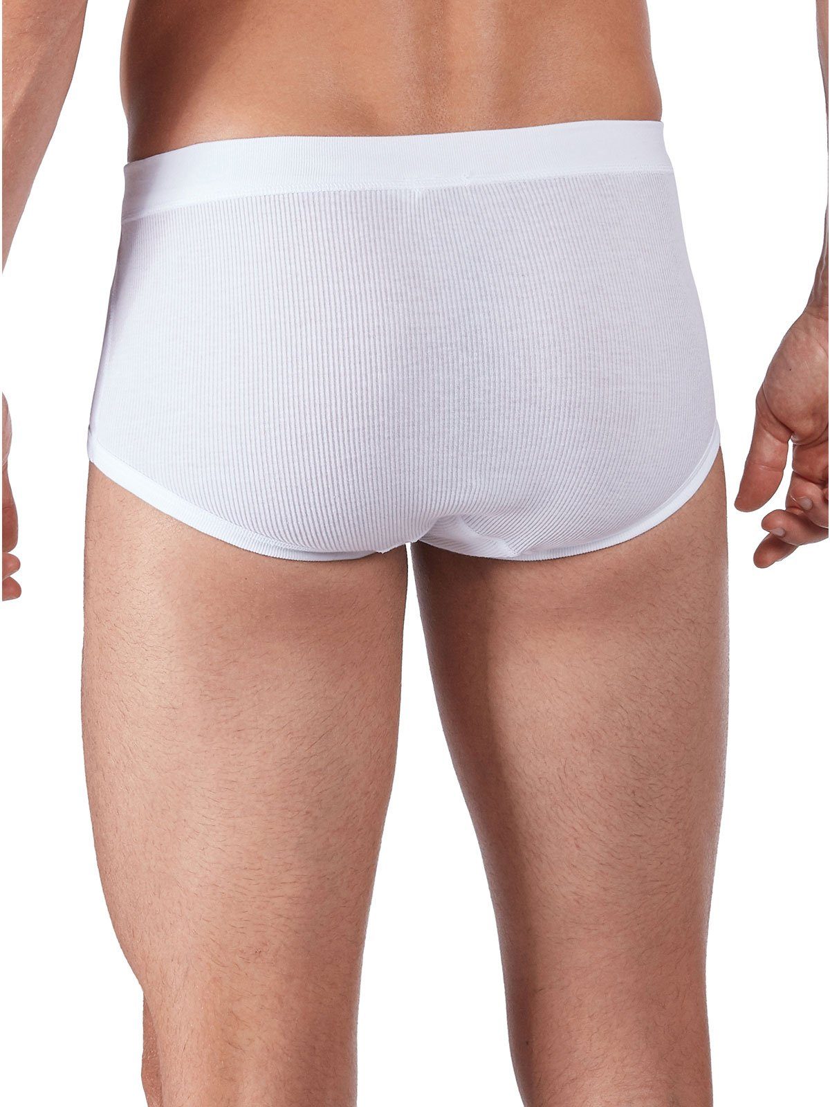 HUBER Slip Herren Slip mit Eingriff Cotton Double Rib (Stück, 1-St) mit eingriff