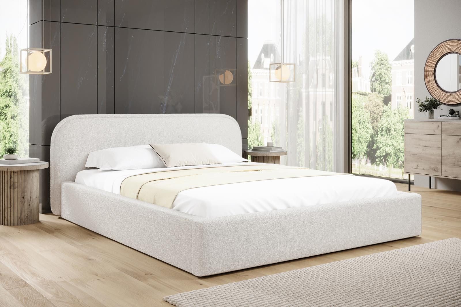 Compleo Polsterbett Bequemes Bett, Designerbett, Minimalistisches günstig online kaufen