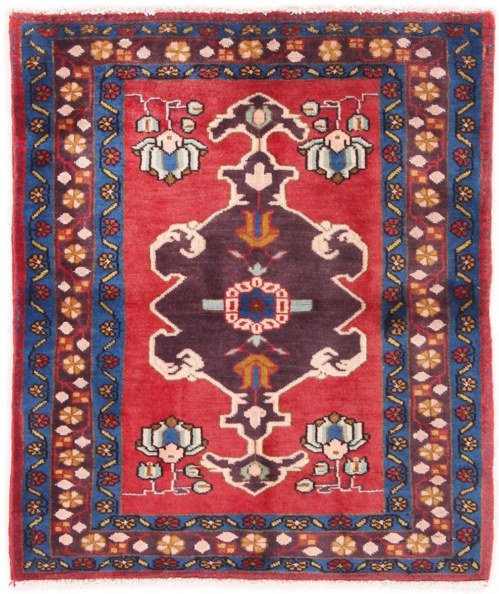 Orientteppich Hamadan 71x89 Handgeknüpfter Orientteppich / Perserteppich, Nain Trading, rechteckig, Höhe: 8 mm
